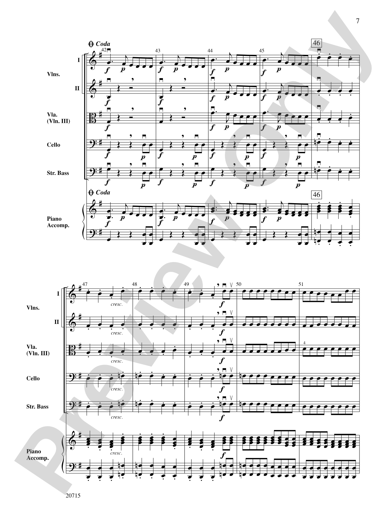 Finale (from Symphony No. 5): String Orchestra Conductor Score & Parts