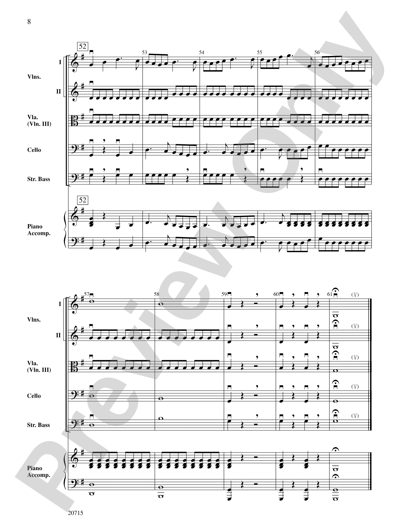 Finale (from Symphony No. 5): String Orchestra Conductor Score & Parts