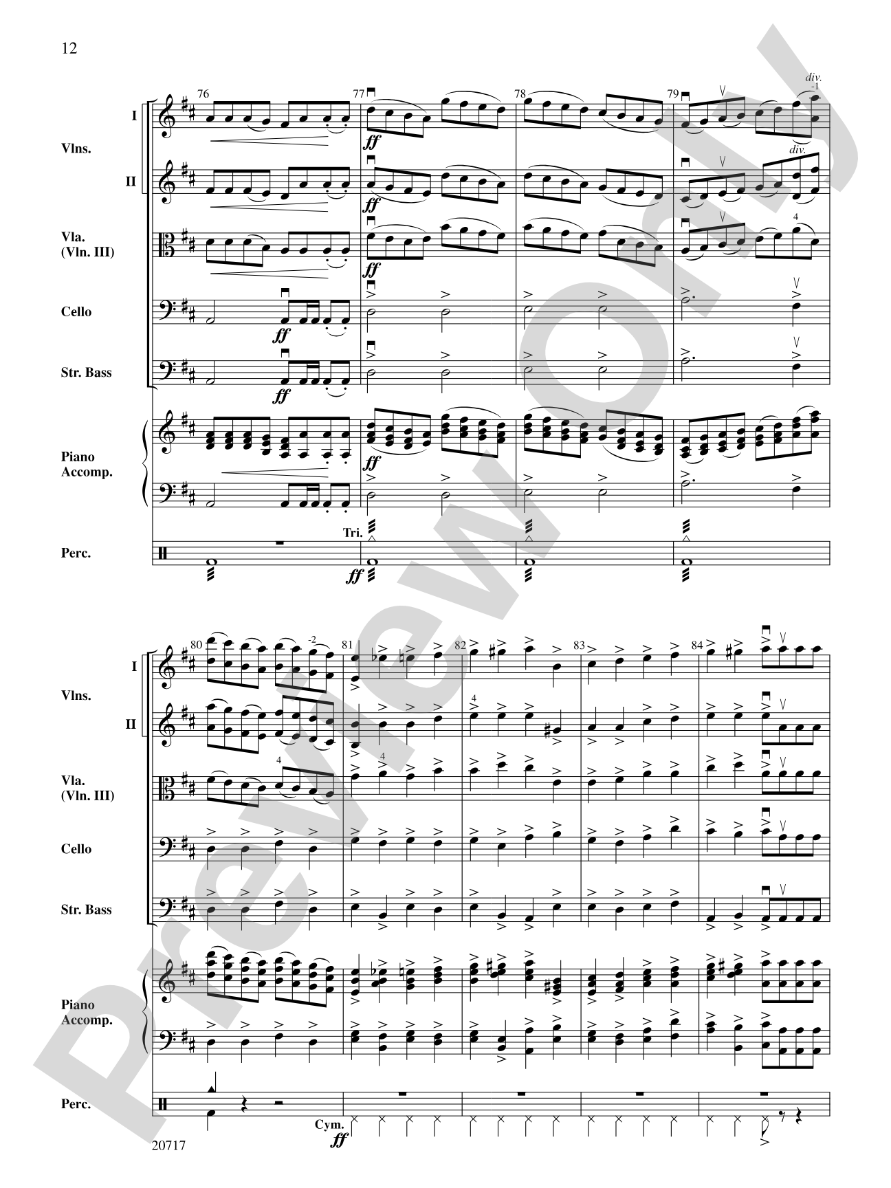 1812 Overture: String Orchestra Conductor Score & Parts