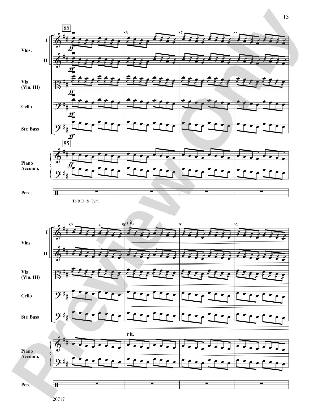 1812 Overture: String Orchestra Conductor Score & Parts