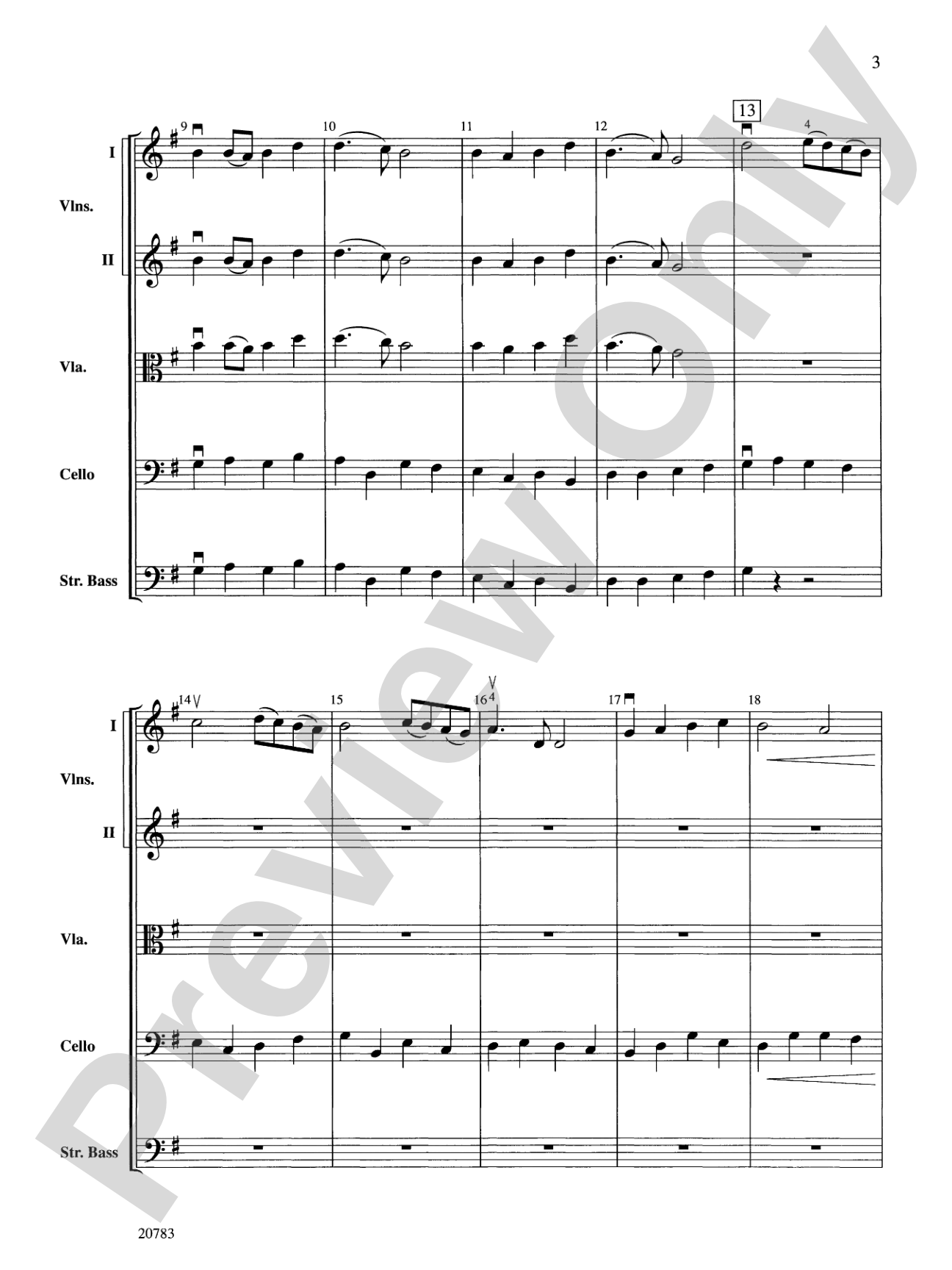 Angels Bach Has Heard on High: String Orchestra Conductor Score & Parts