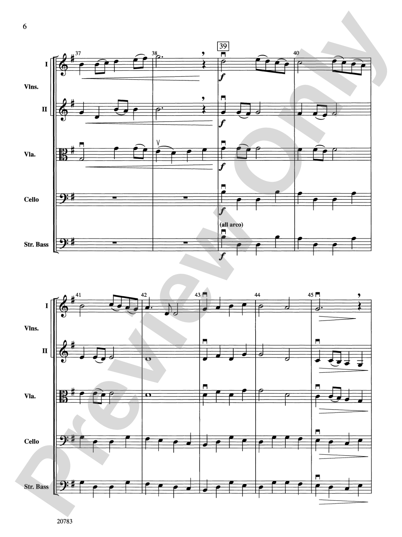 Angels Bach Has Heard on High: String Orchestra Conductor Score & Parts