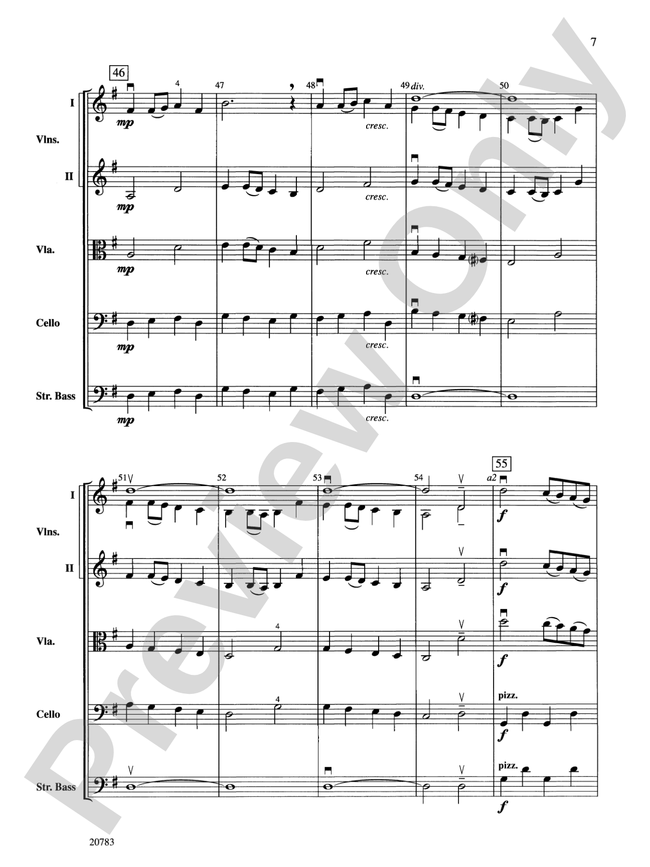 Angels Bach Has Heard on High: String Orchestra Conductor Score & Parts