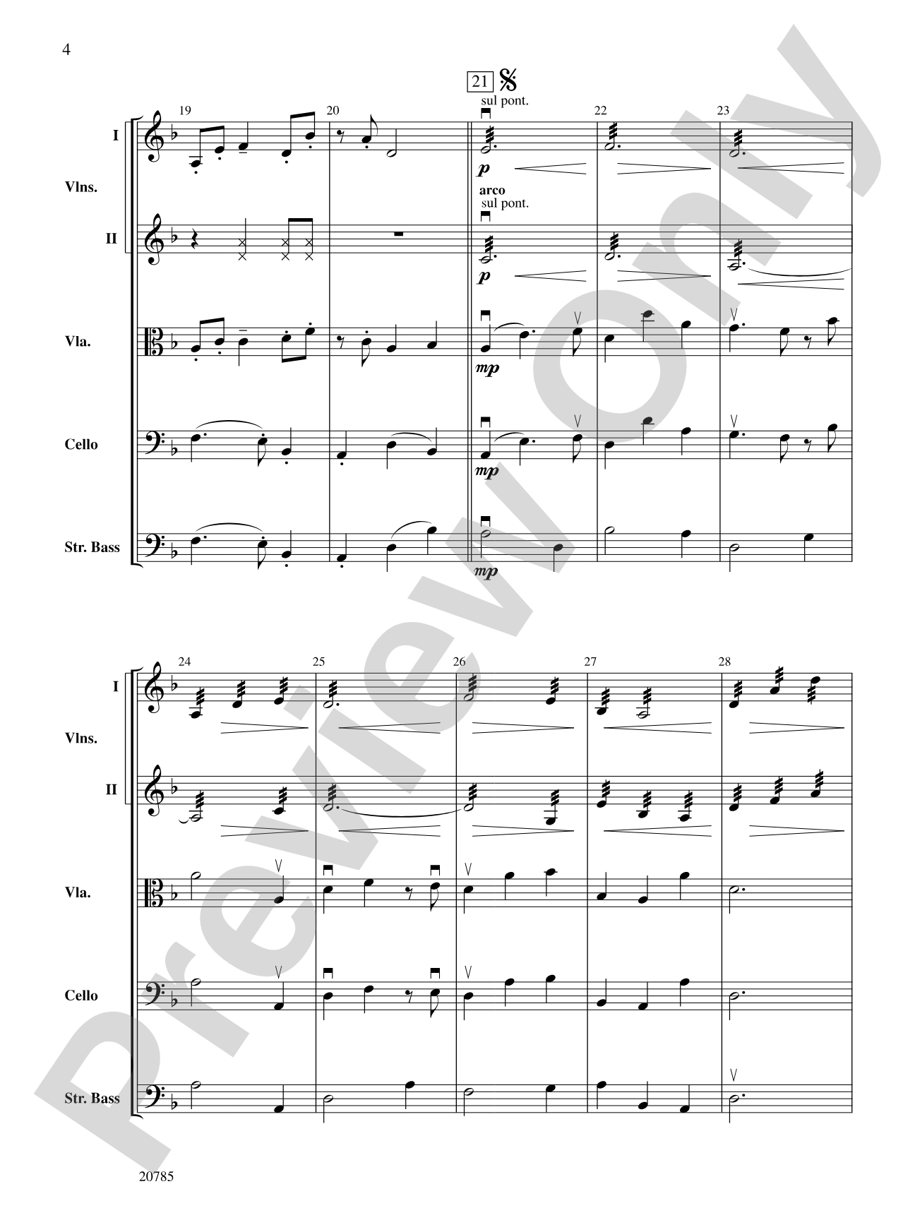 Flambeaux: String Orchestra Conductor Score & Parts