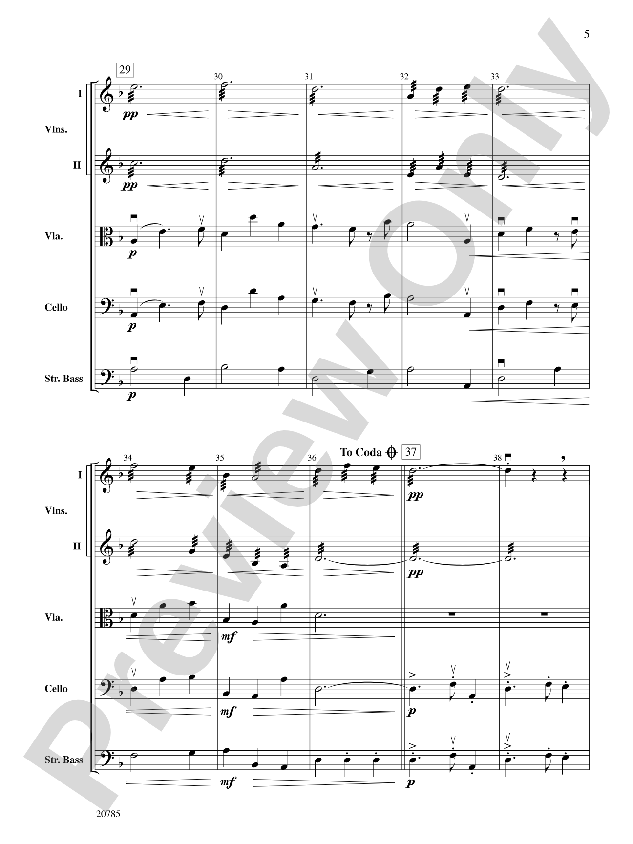 Flambeaux: String Orchestra Conductor Score & Parts