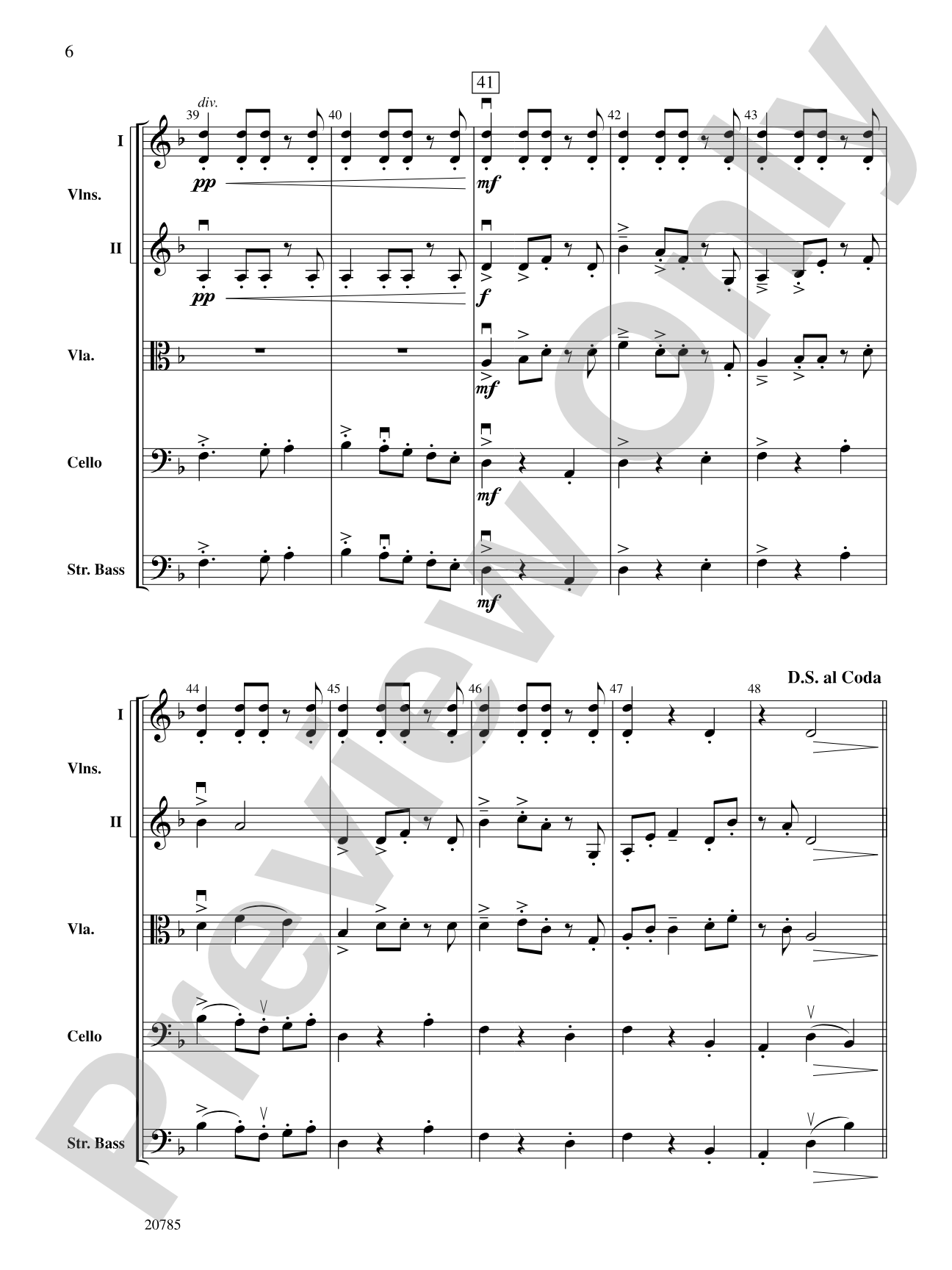 Flambeaux: String Orchestra Conductor Score & Parts