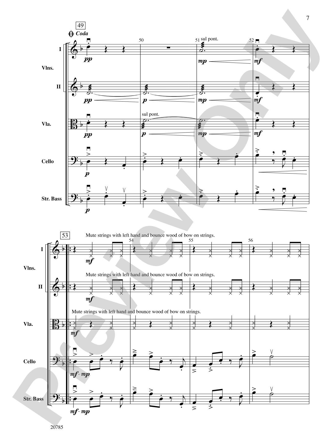 Flambeaux: String Orchestra Conductor Score & Parts