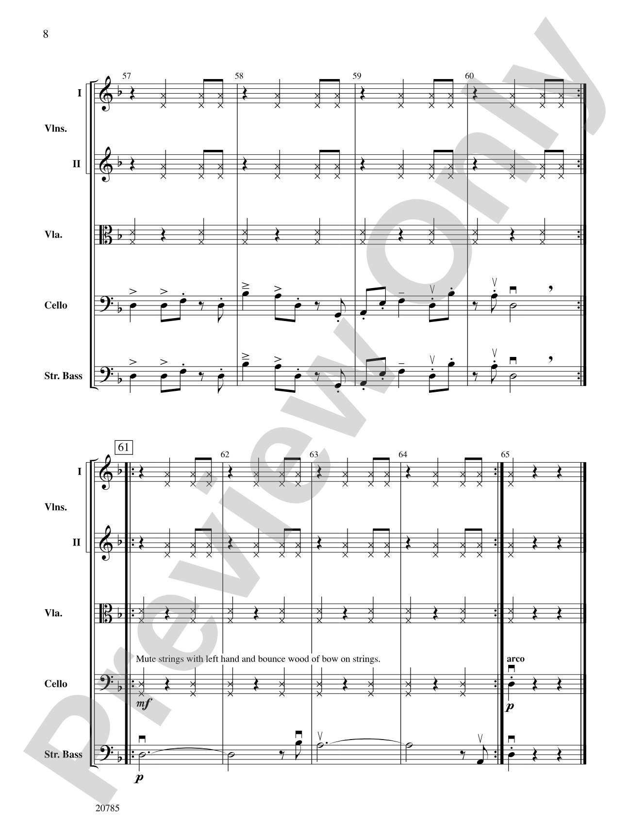 Flambeaux: String Orchestra Conductor Score & Parts