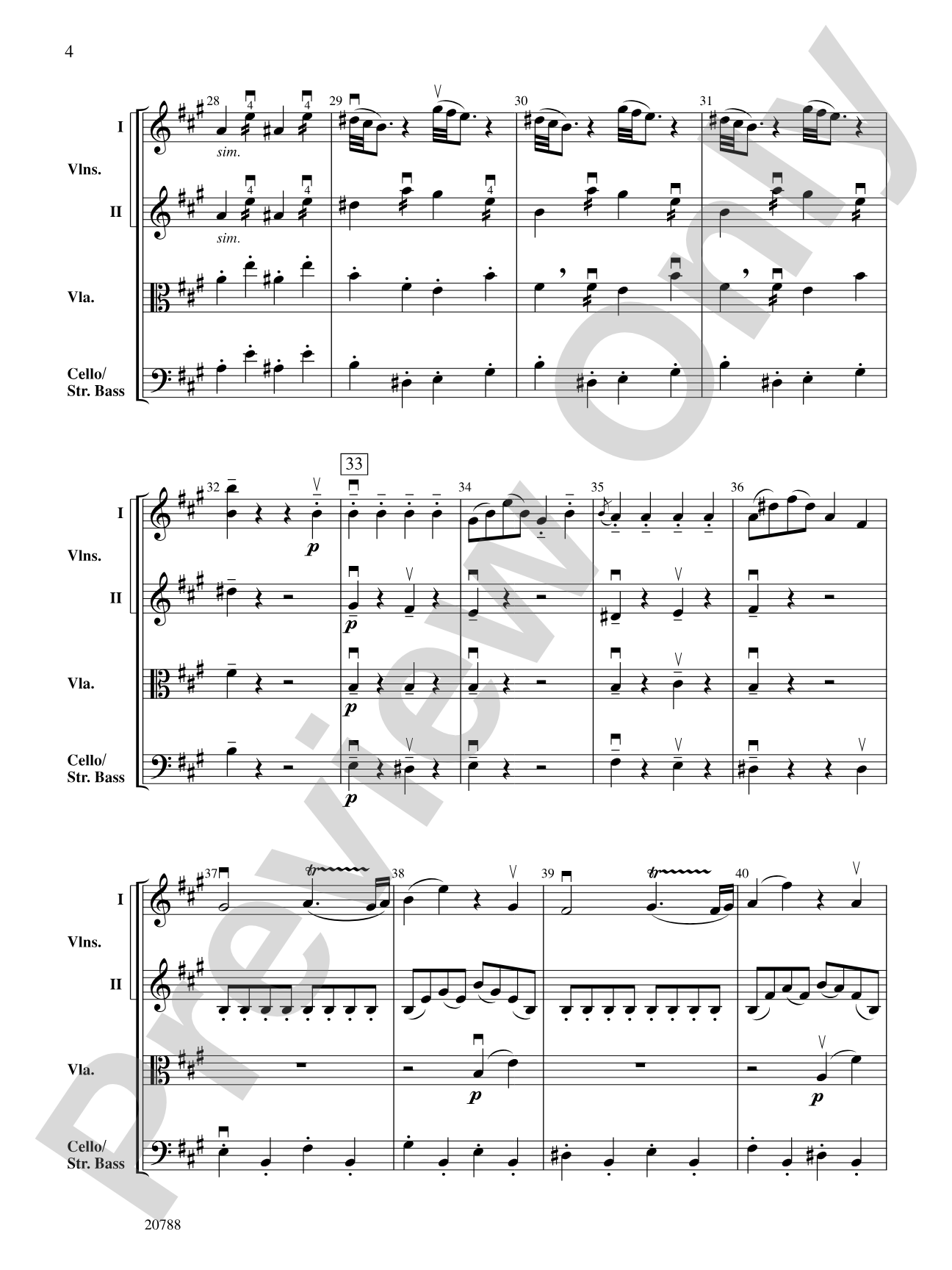 Symphony No. 29 (1st Movement): String Orchestra Conductor Score & Parts