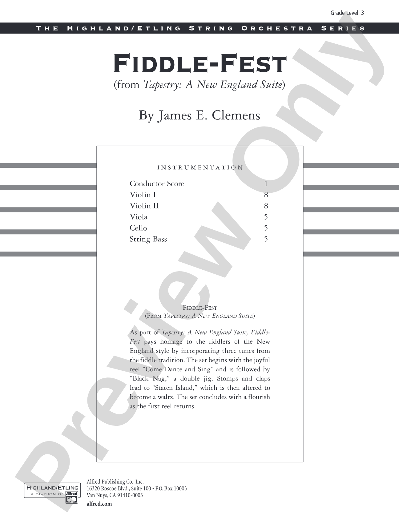 Fiddle-Fest: String Orchestra Conductor Score & Parts