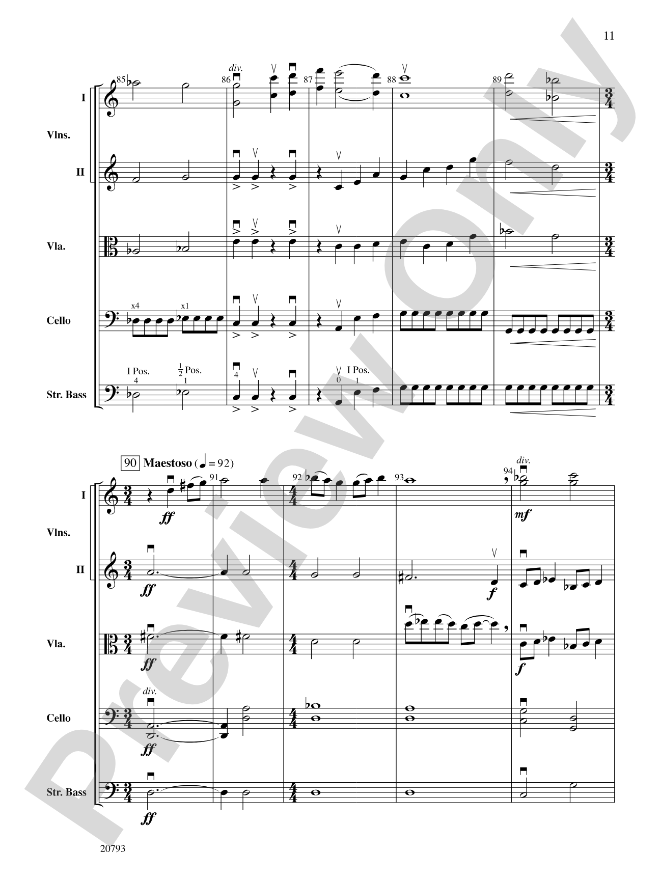 The Idylls of Pegasus: Score