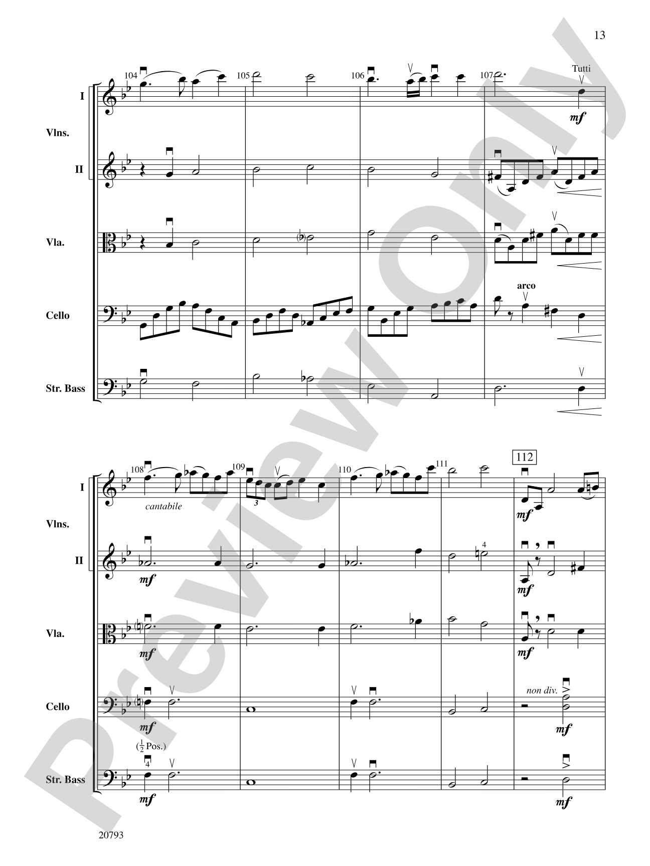 The Idylls of Pegasus: Score