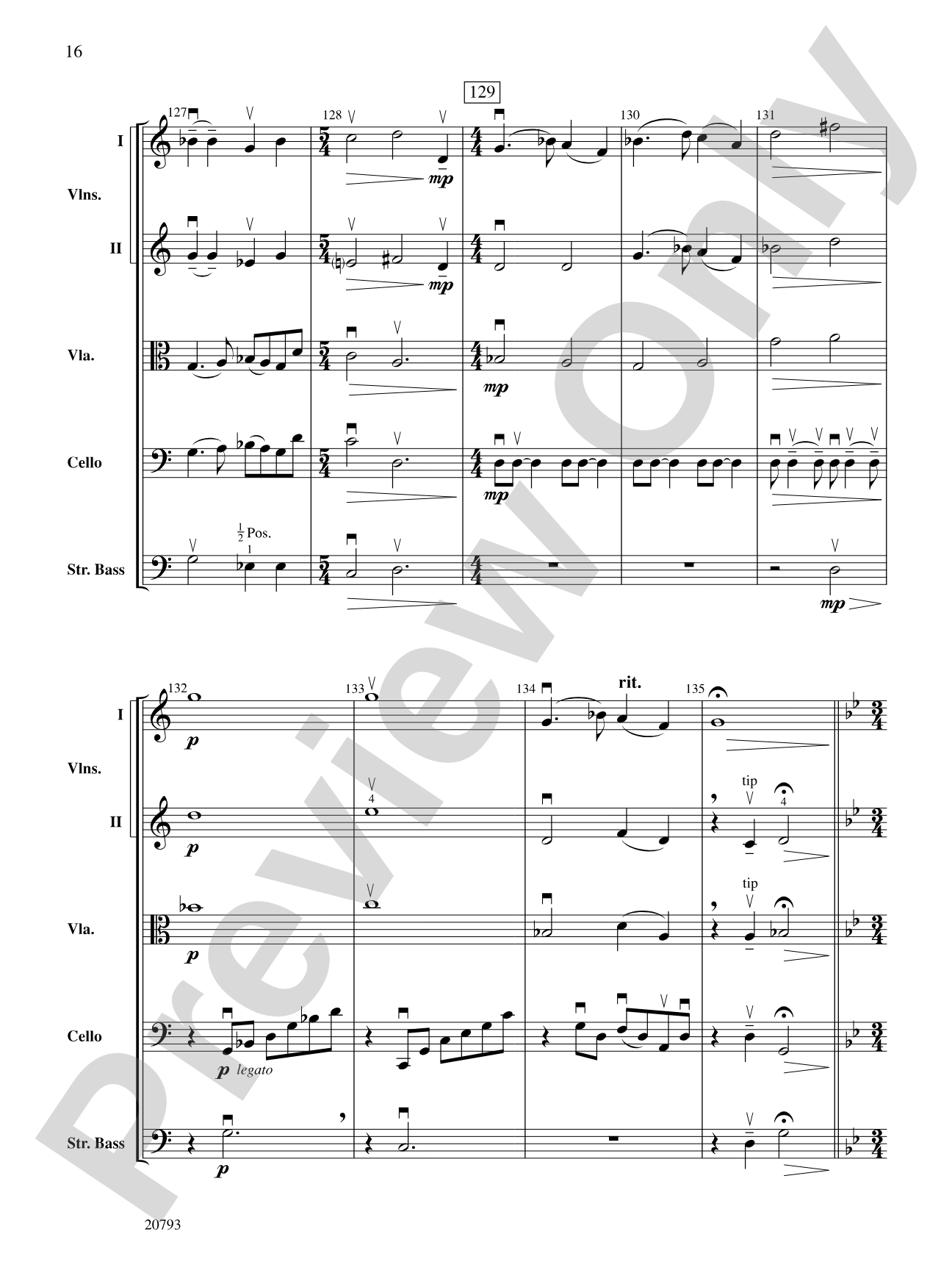 The Idylls of Pegasus: Score