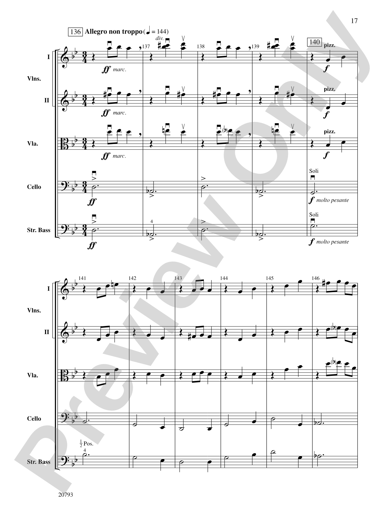 The Idylls of Pegasus: Score