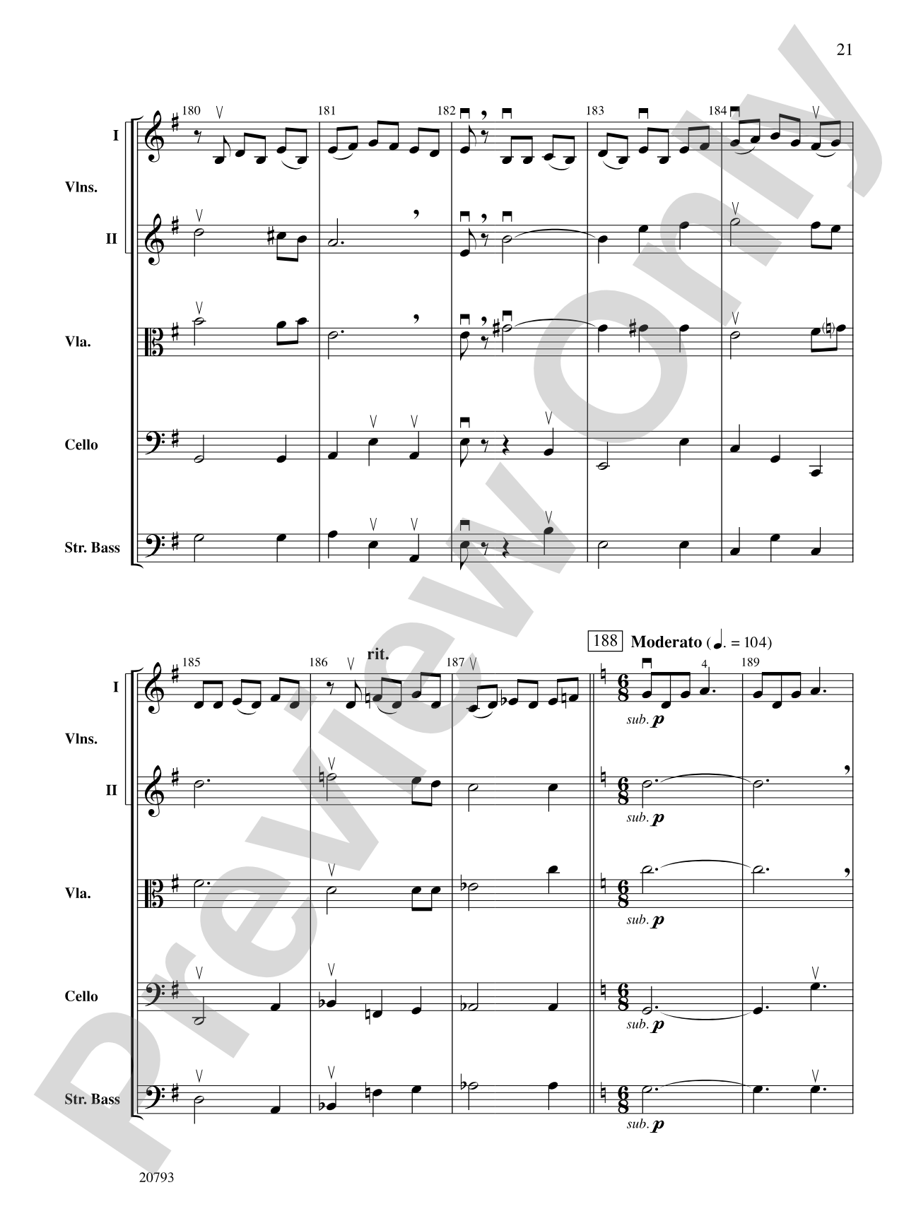 The Idylls of Pegasus: Score