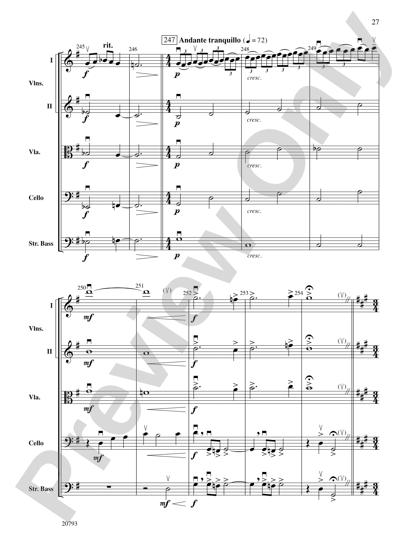The Idylls of Pegasus: Score