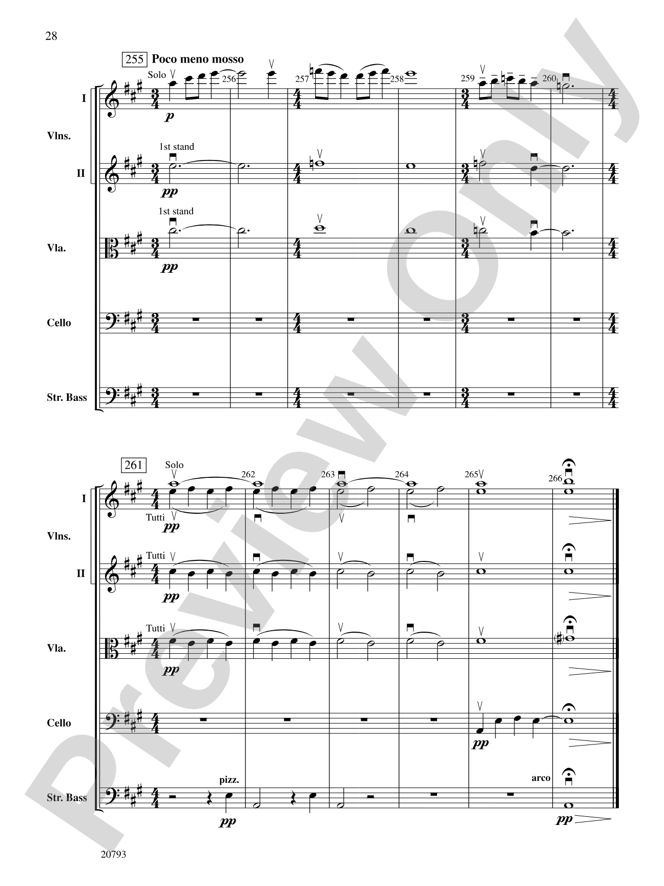 The Idylls of Pegasus: Score