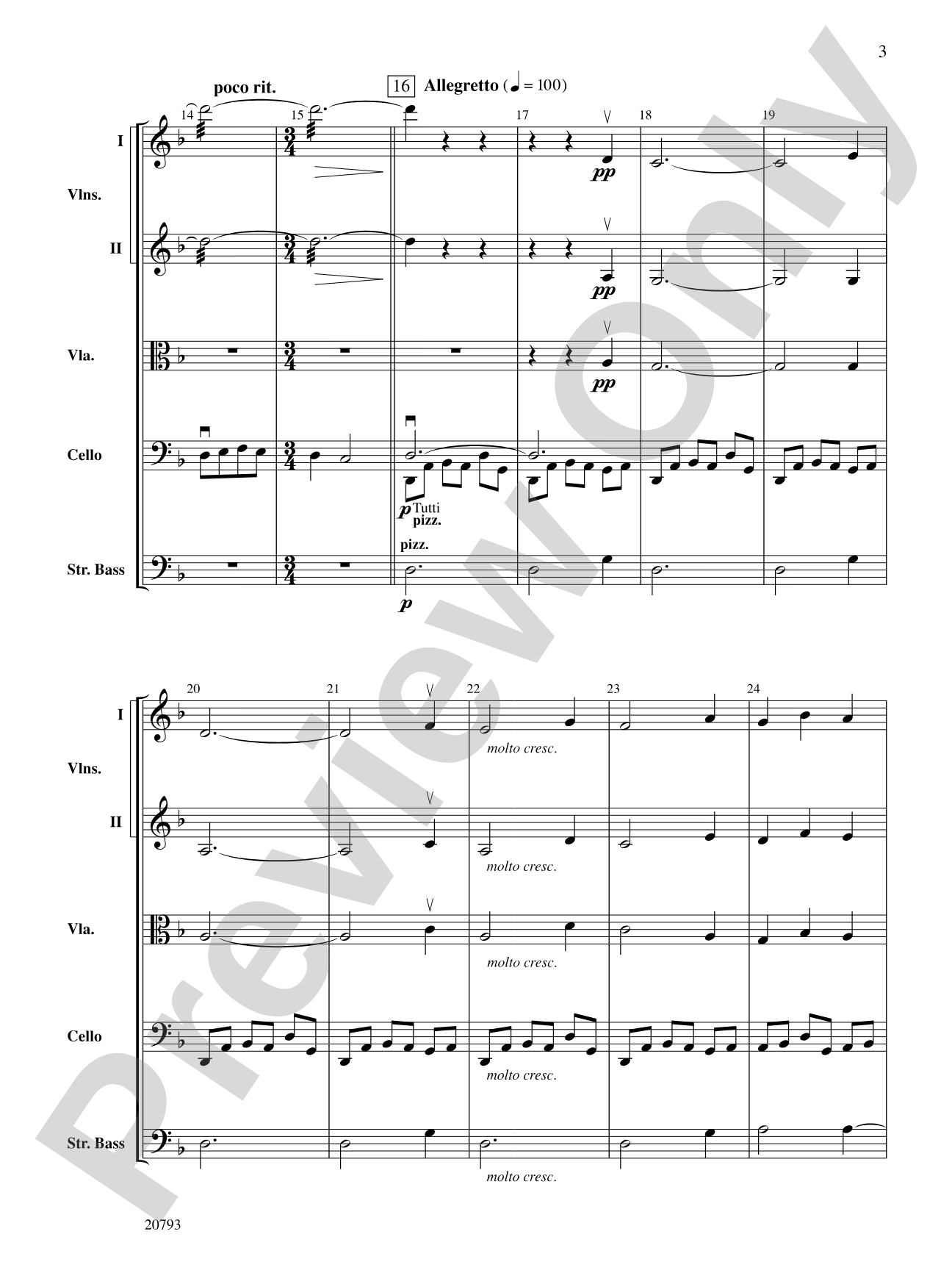 The Idylls of Pegasus: Score