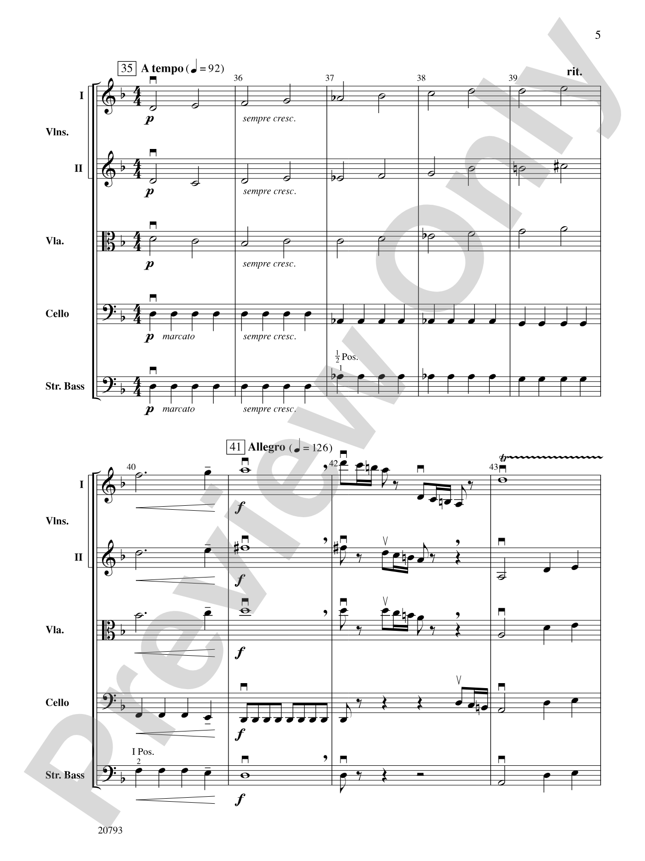 The Idylls of Pegasus: Score