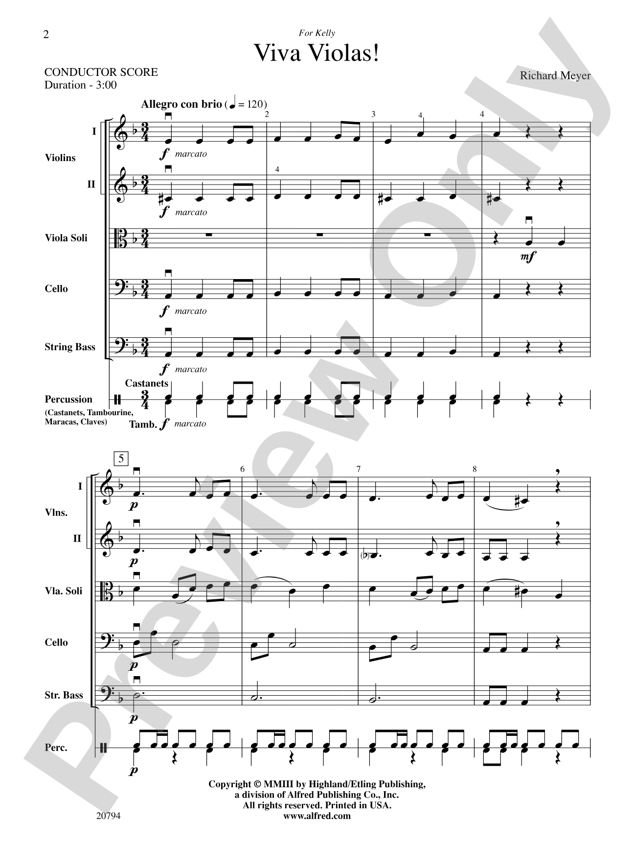 Viva Violas!: String Orchestra Conductor Score & Parts