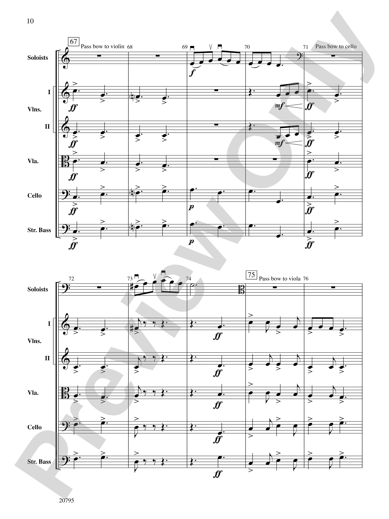 The One-Bow Concerto: String Orchestra Conductor Score & Parts