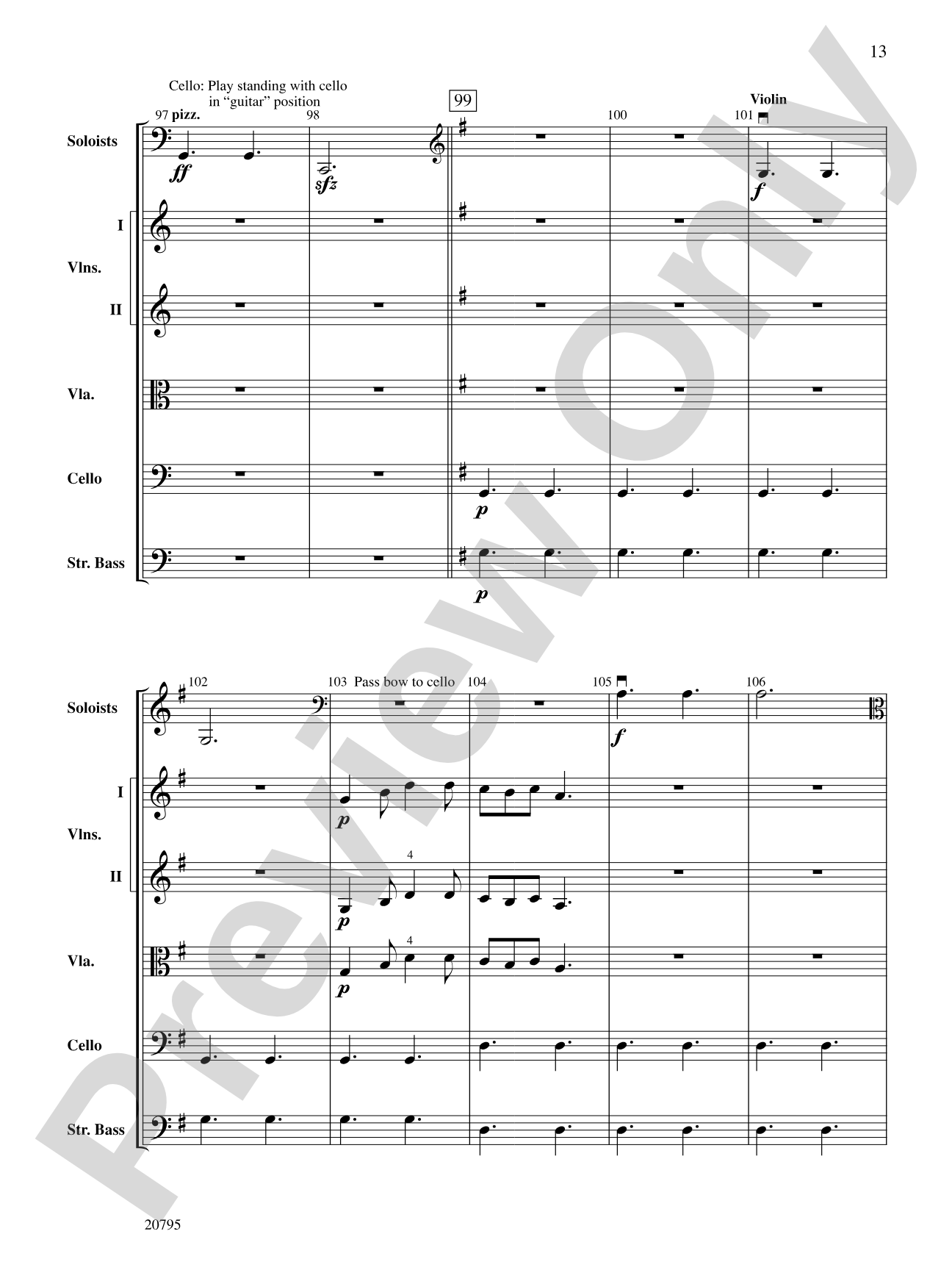 The One-Bow Concerto: String Orchestra Conductor Score & Parts