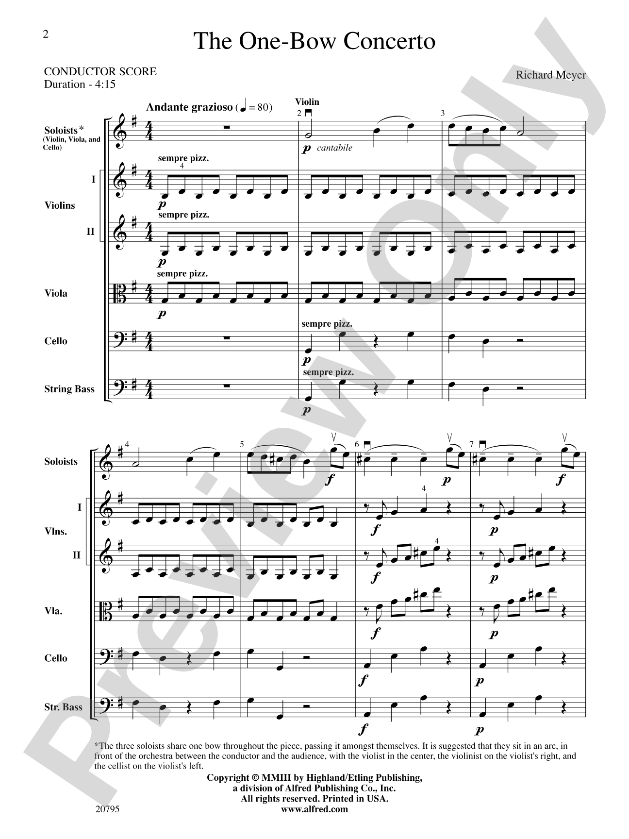 The One-Bow Concerto: String Orchestra Conductor Score & Parts