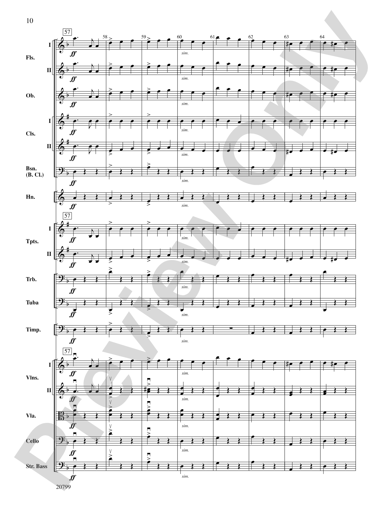 Symphony No. 9 (2nd Movement): Full Orchestra Conductor Score & Parts