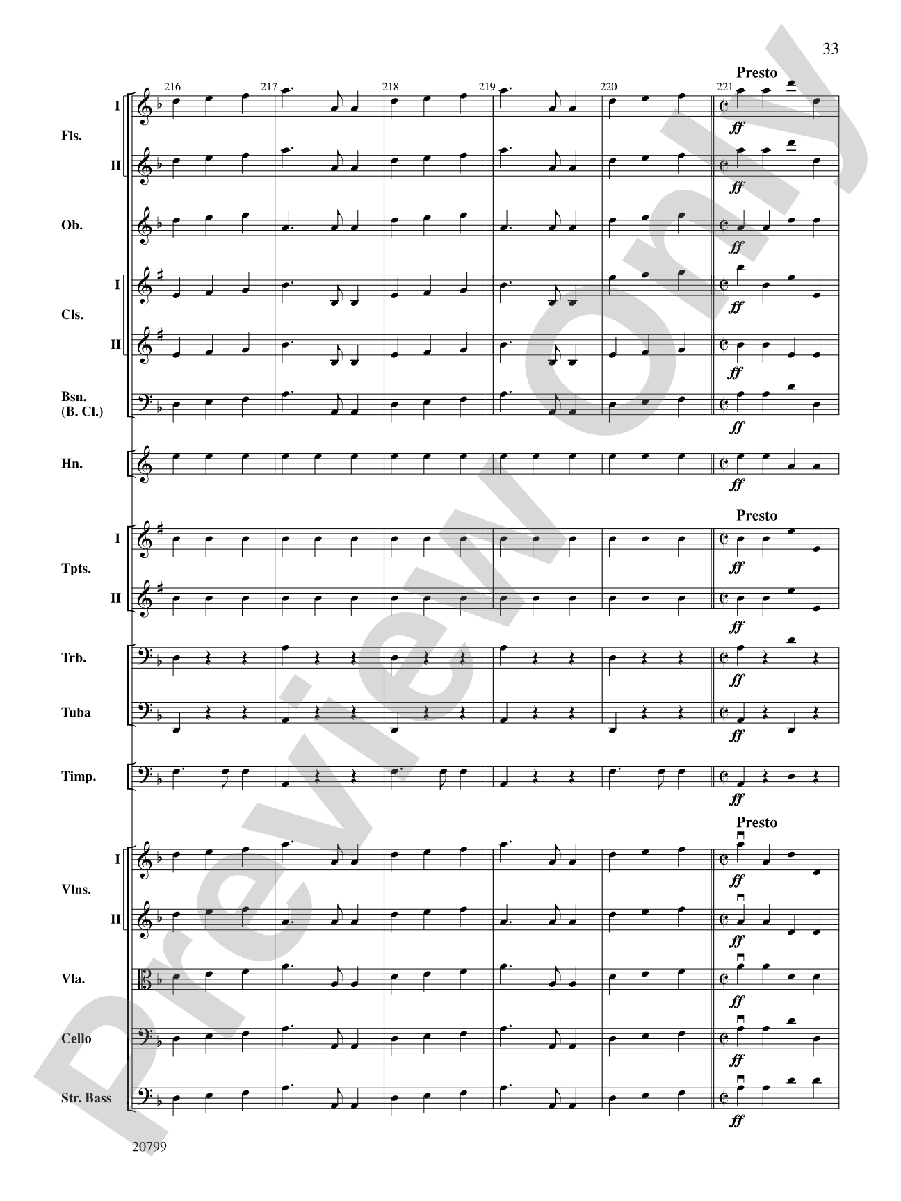 Symphony No. 9 (2nd Movement): Full Orchestra Conductor Score & Parts