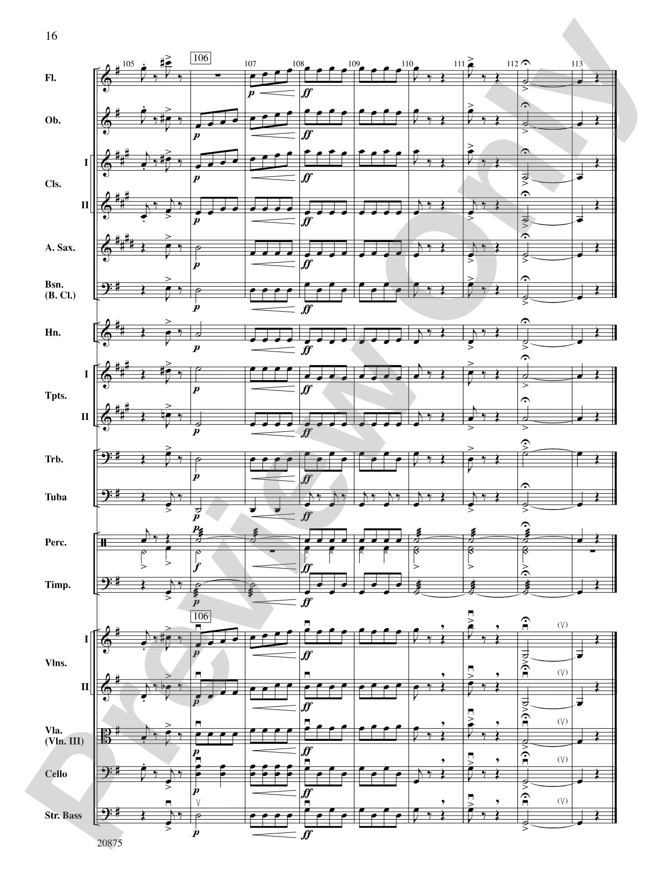 Thunder and Lightning Polka: Full Orchestra Conductor Score & Parts