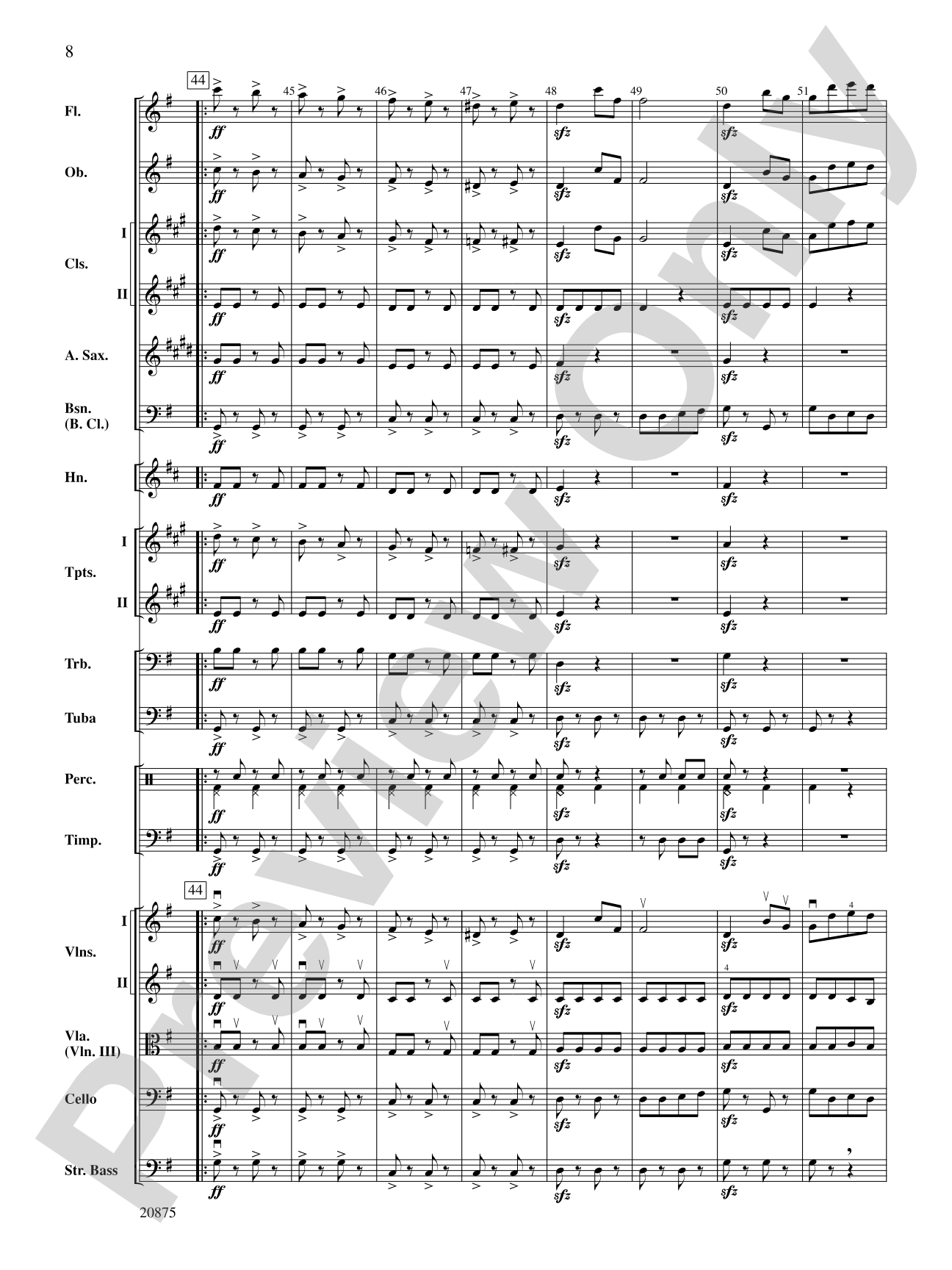 Thunder and Lightning Polka: Full Orchestra Conductor Score & Parts