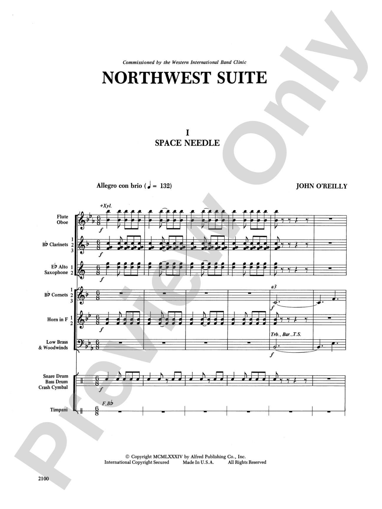 Northwest Suite: Concert Band Conductor Score & Parts