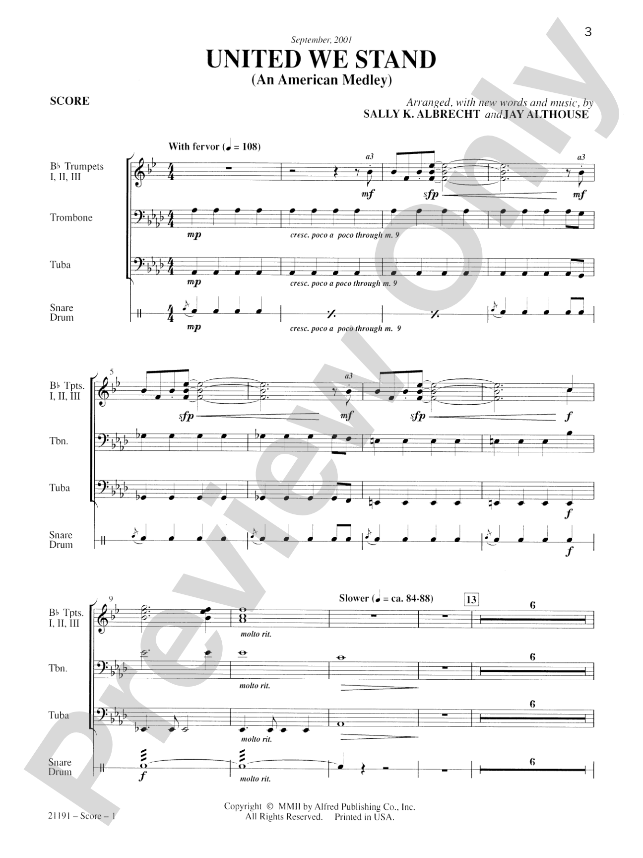 United We Stand (An American Medley): Choral SoundPax