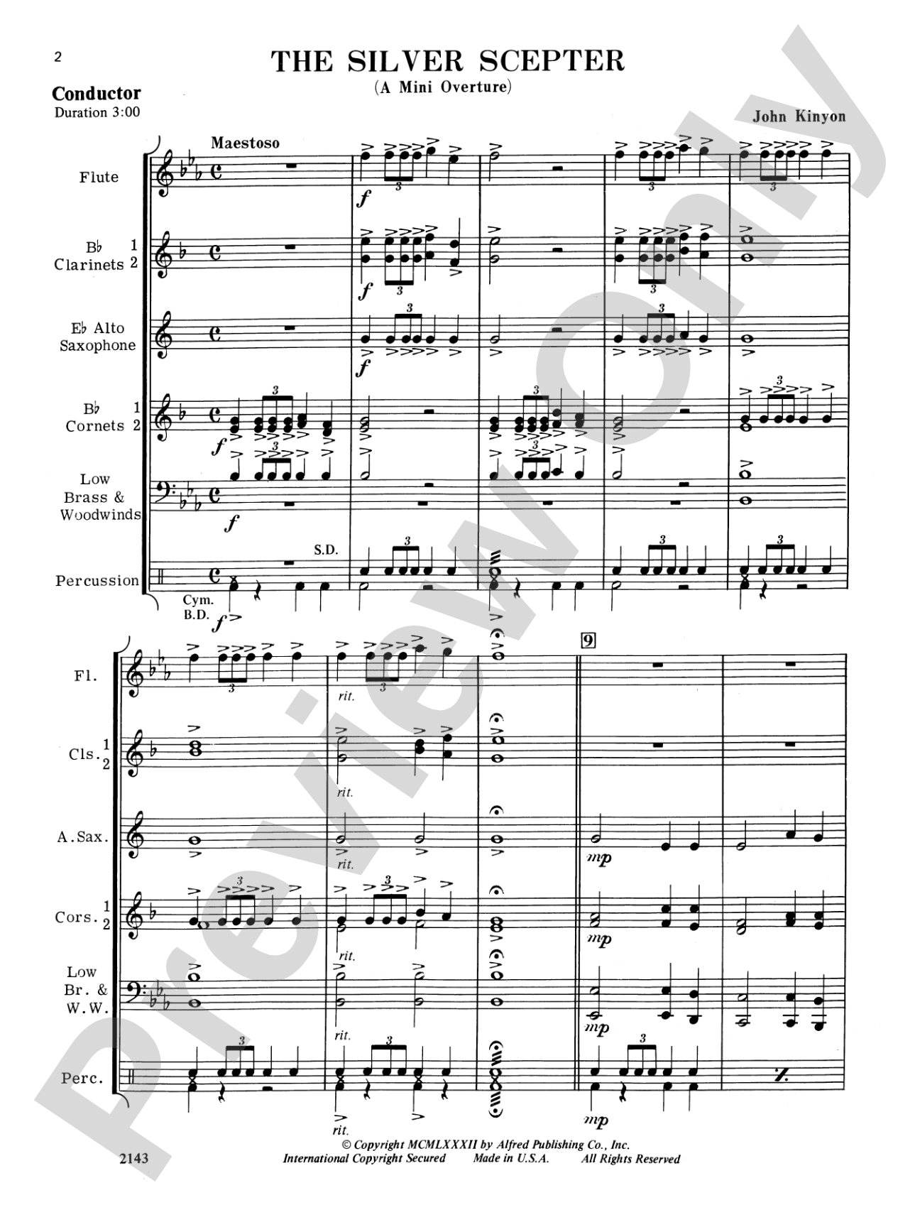 The Silver Scepter: Concert Band Conductor Score & Parts