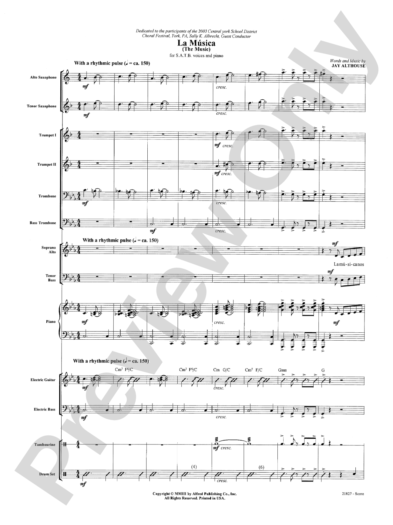 La Musica (The Music): Choral SoundPax