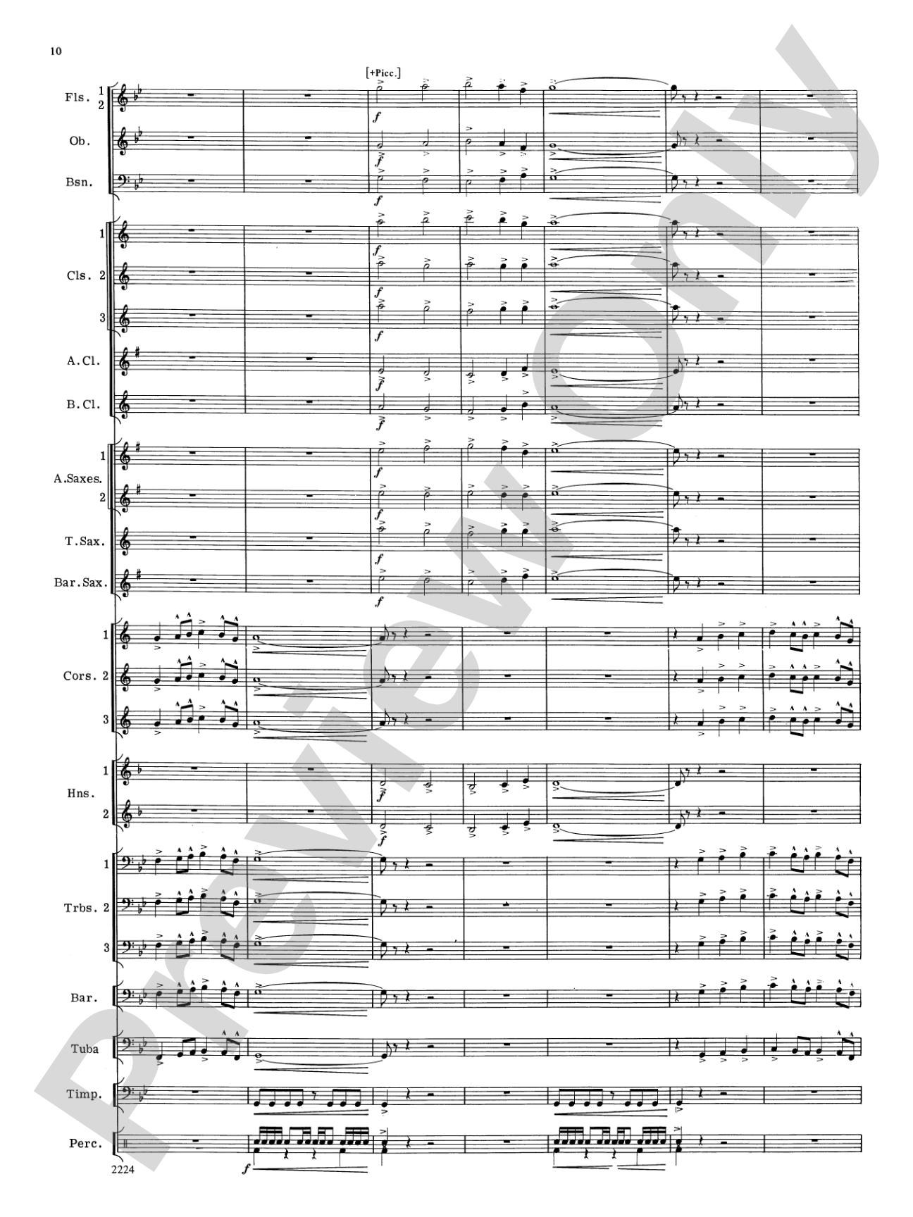 Flurry for Winds and Percussion: Concert Band Conductor Score & Parts