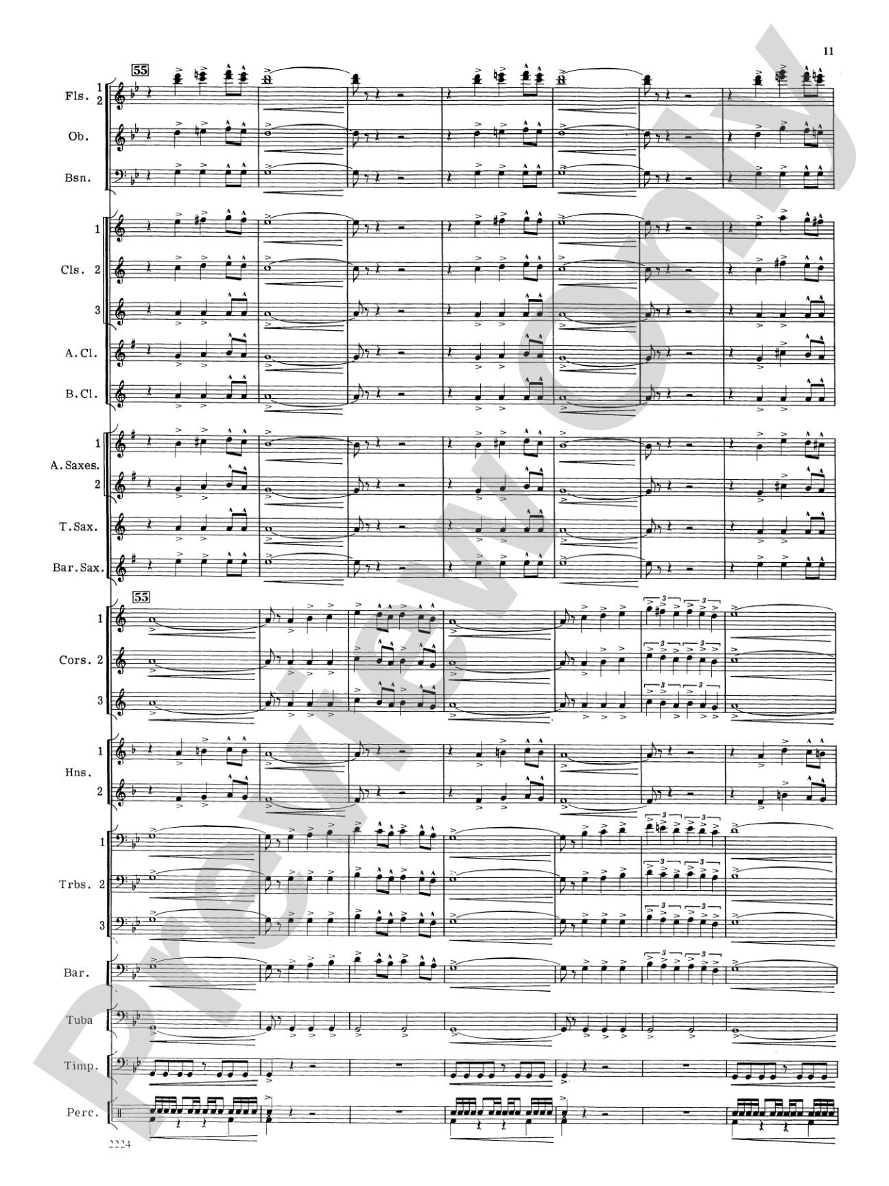 Flurry for Winds and Percussion: Concert Band Conductor Score & Parts