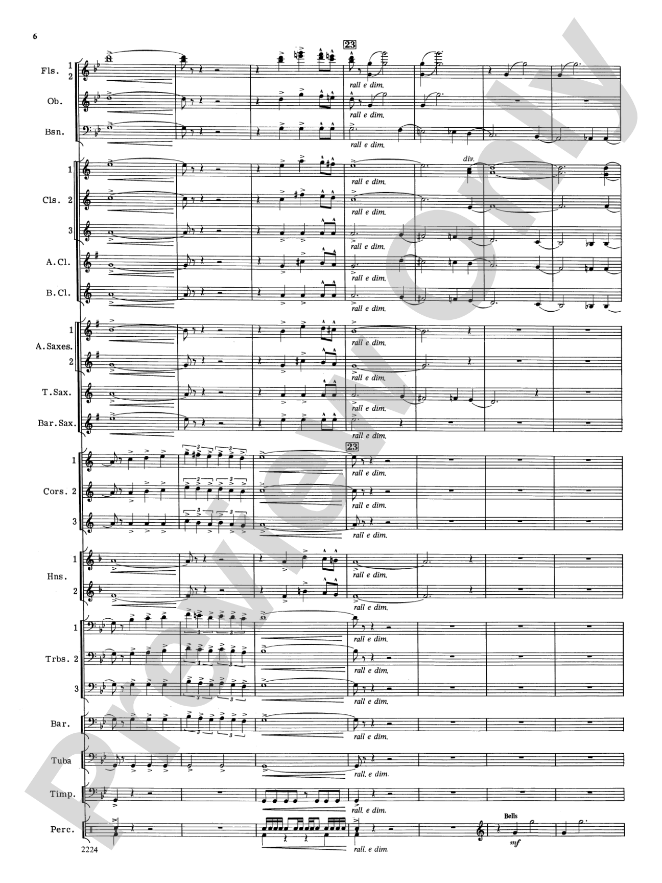Flurry for Winds and Percussion: Concert Band Conductor Score & Parts