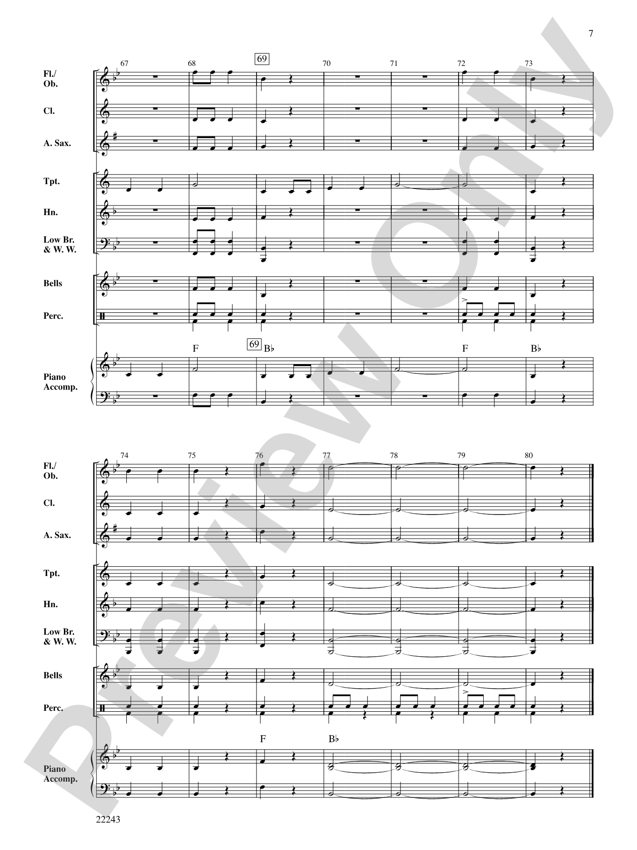 Trumpets Up Front: Concert Band Conductor Score & Parts