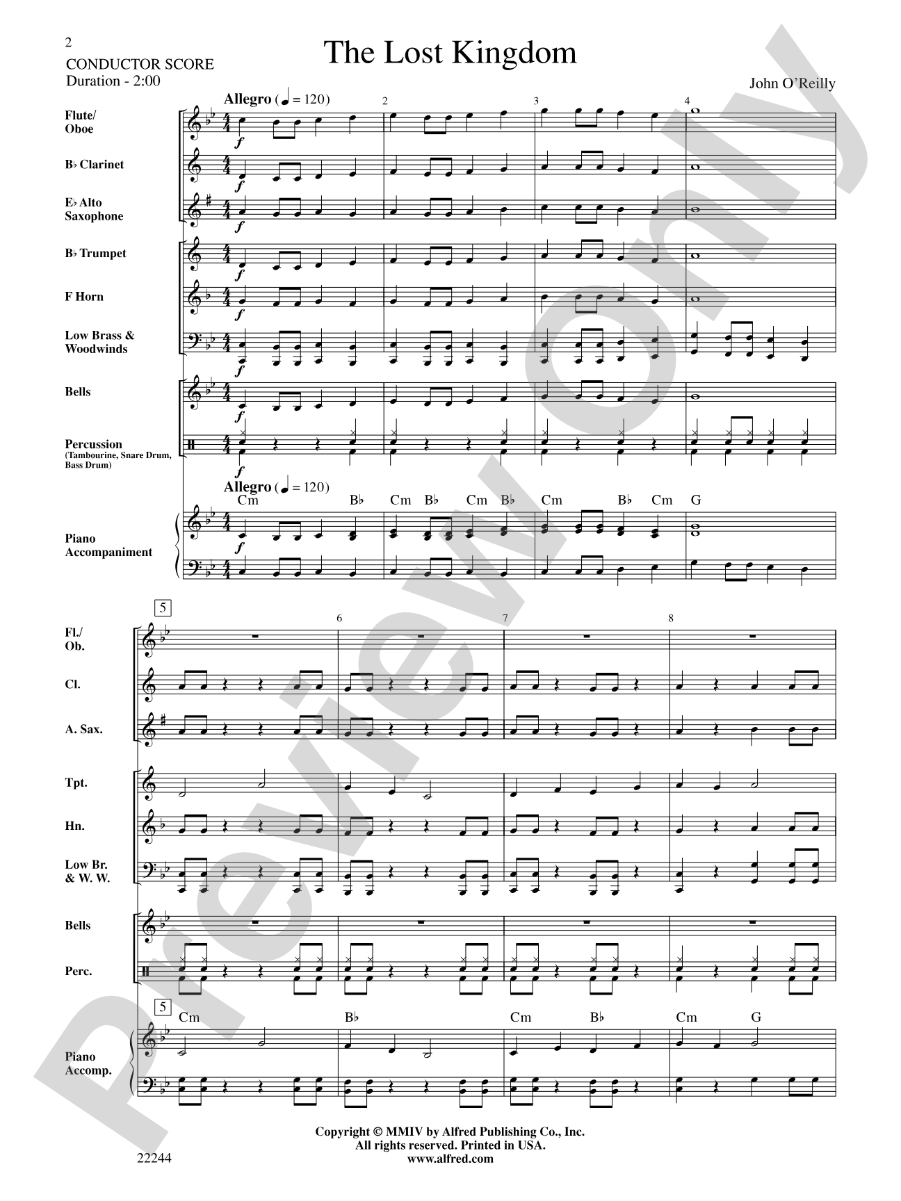 The Lost Kingdom: Concert Band Conductor Score & Parts
