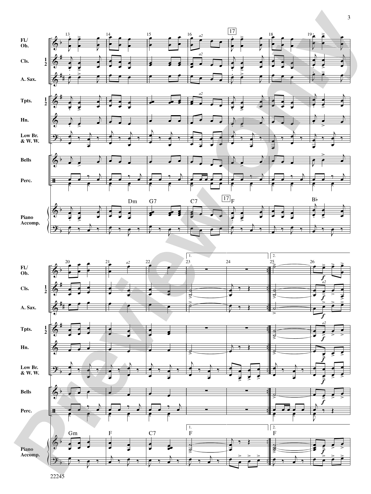 Honor Roll March: Concert Band Conductor Score & Parts