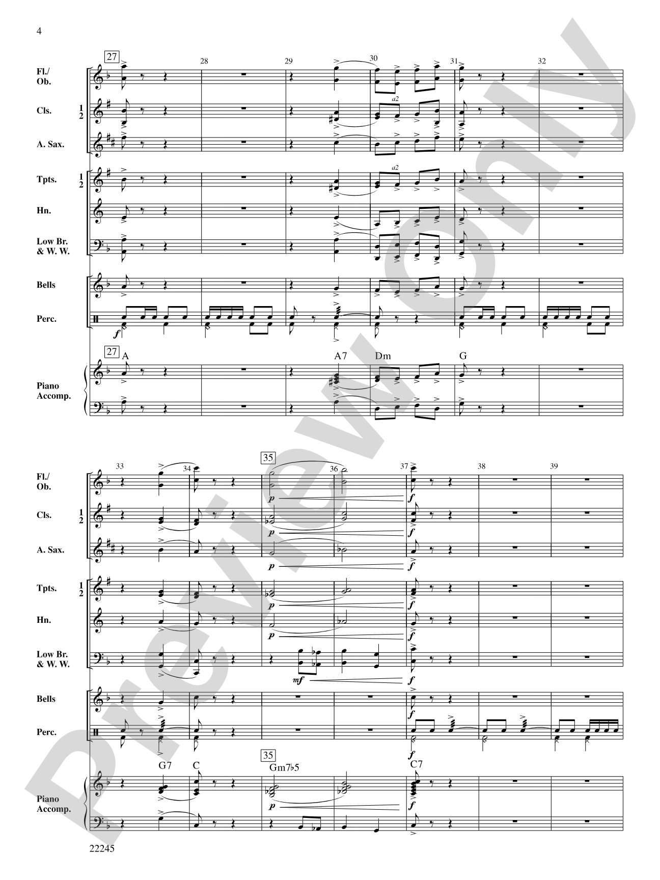 Honor Roll March: Concert Band Conductor Score & Parts