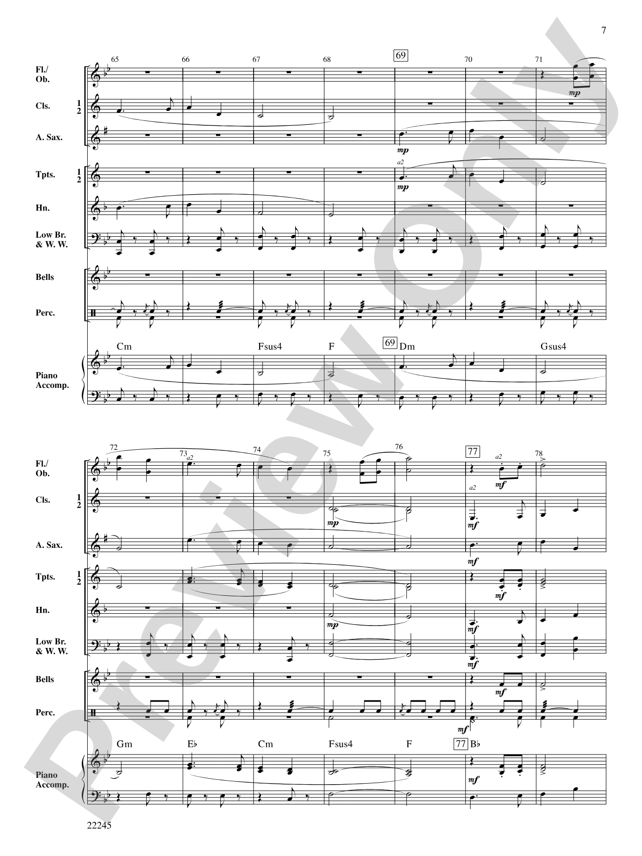 Honor Roll March: Concert Band Conductor Score & Parts