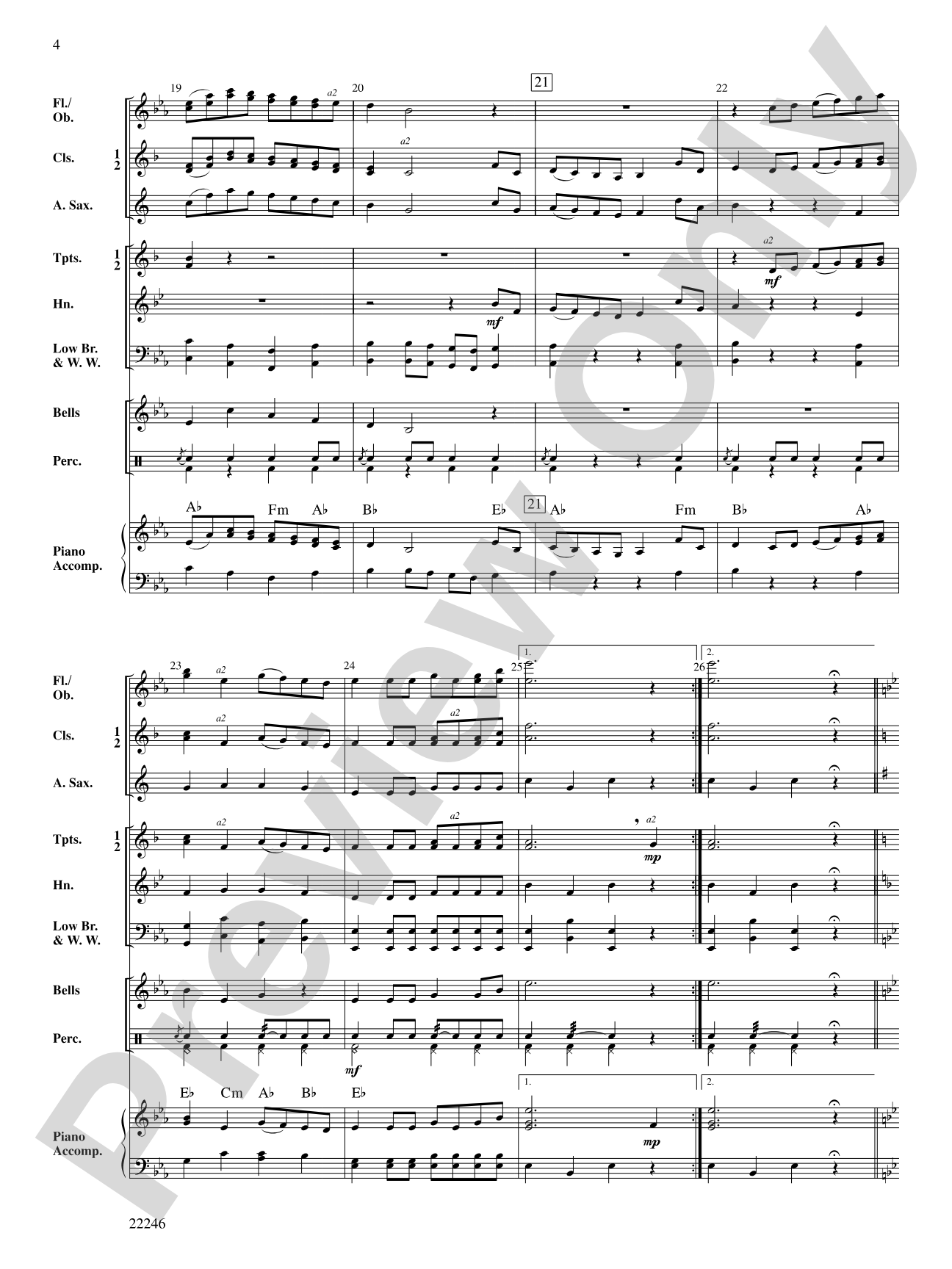 Bach March and Musette: Concert Band Conductor Score & Parts