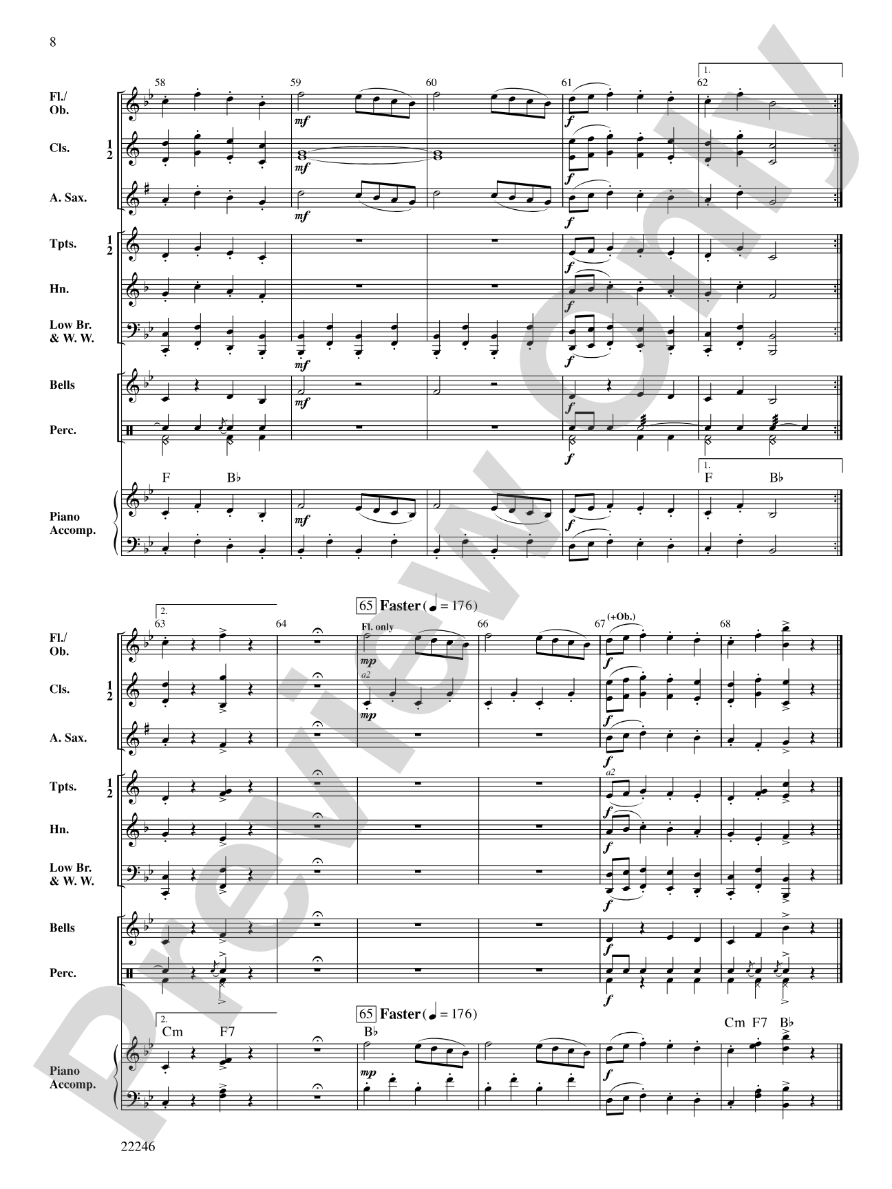 Bach March and Musette: Concert Band Conductor Score & Parts