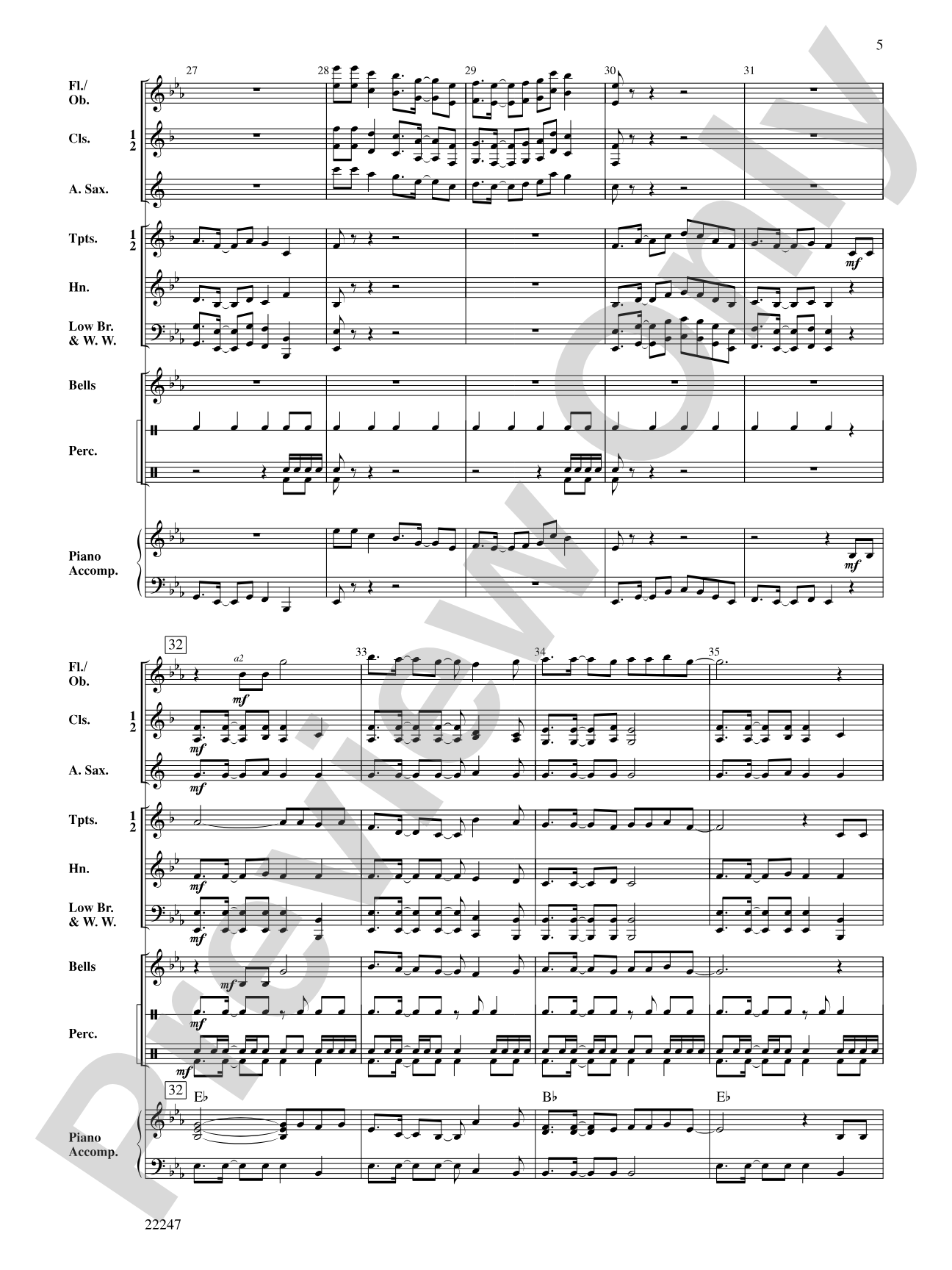 African Marching Song: Concert Band Conductor Score & Parts
