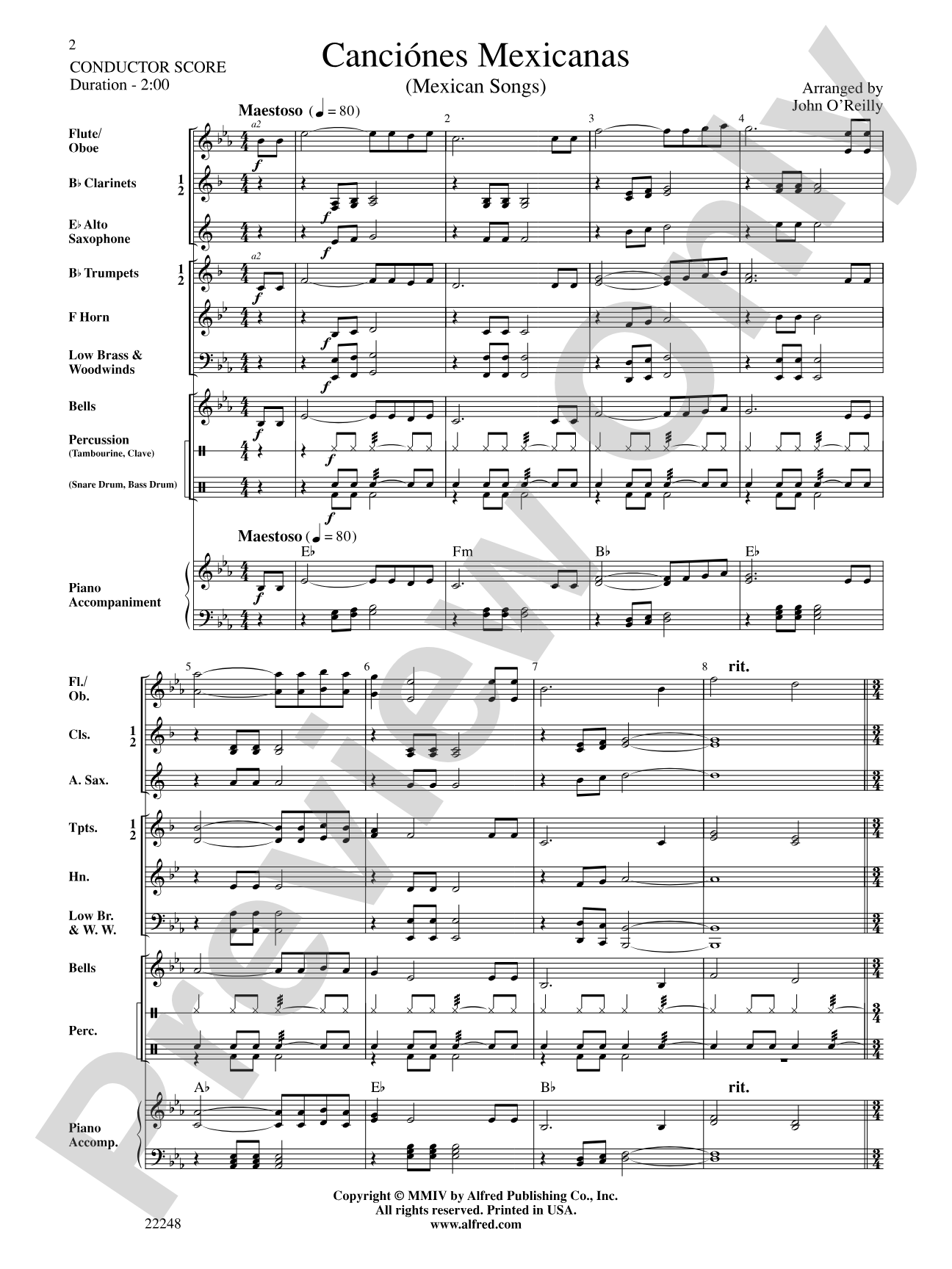 Canciónes Mexicanas: Score