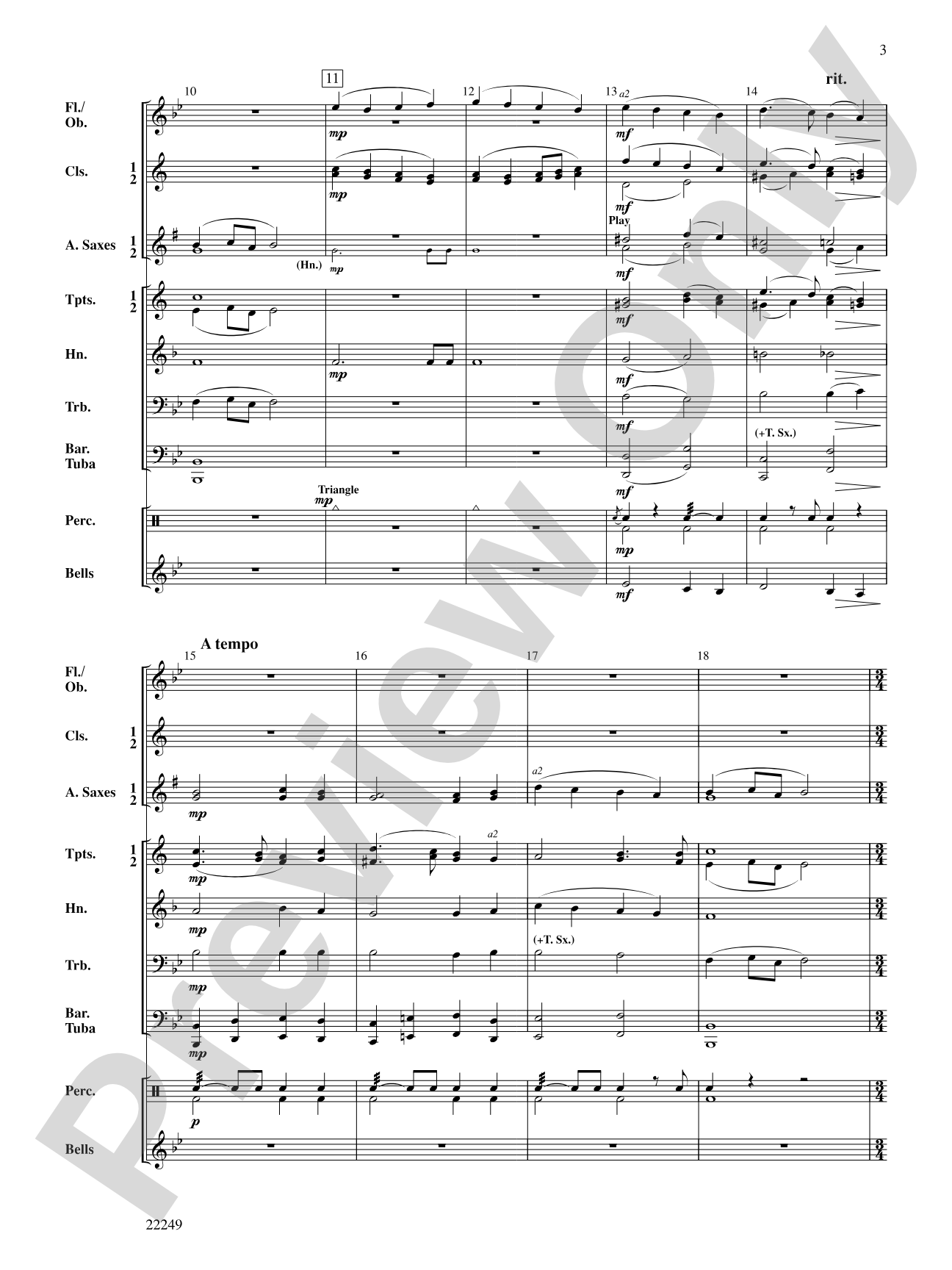 All Through the Silent Night: Concert Band Conductor Score & Parts