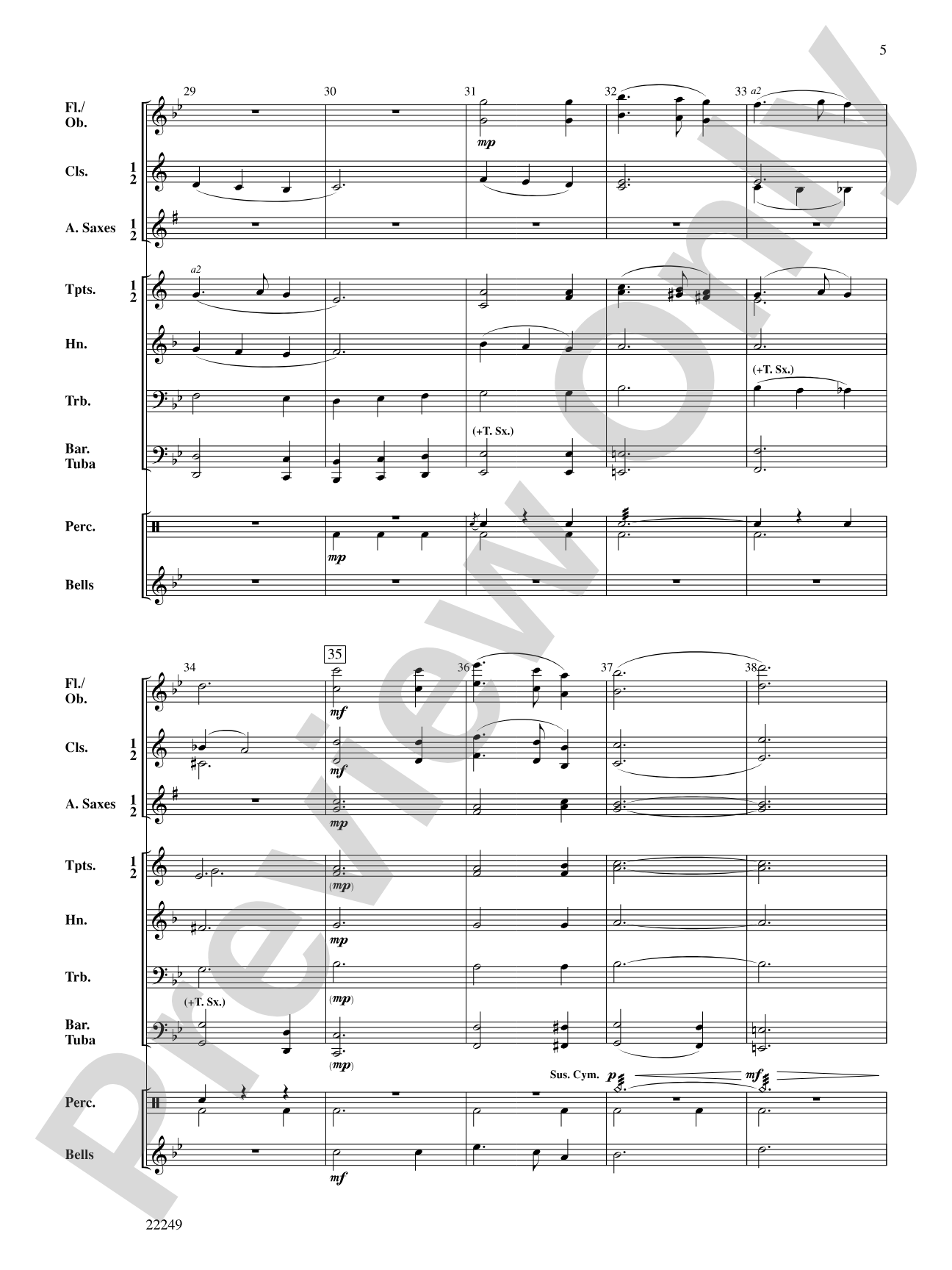 All Through the Silent Night: Concert Band Conductor Score & Parts