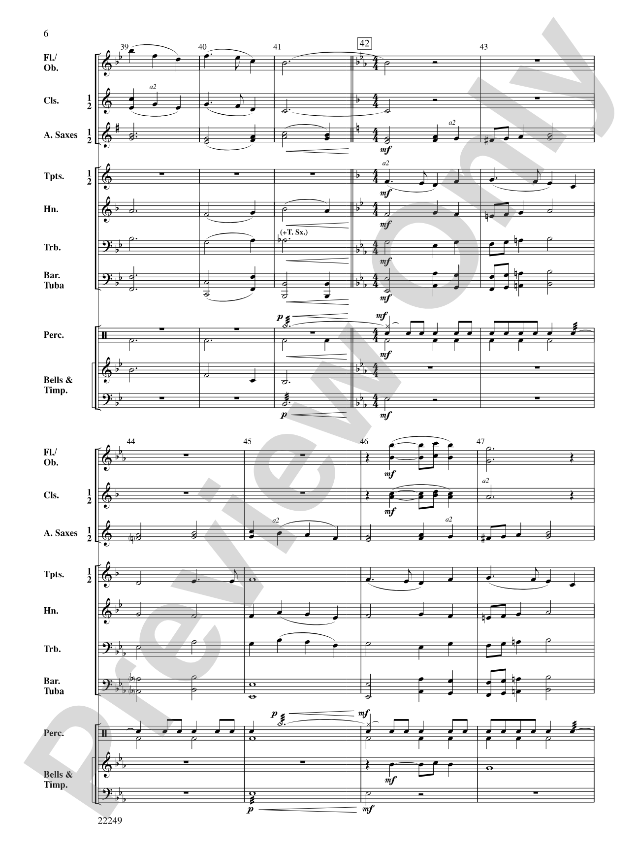 All Through the Silent Night: Concert Band Conductor Score & Parts